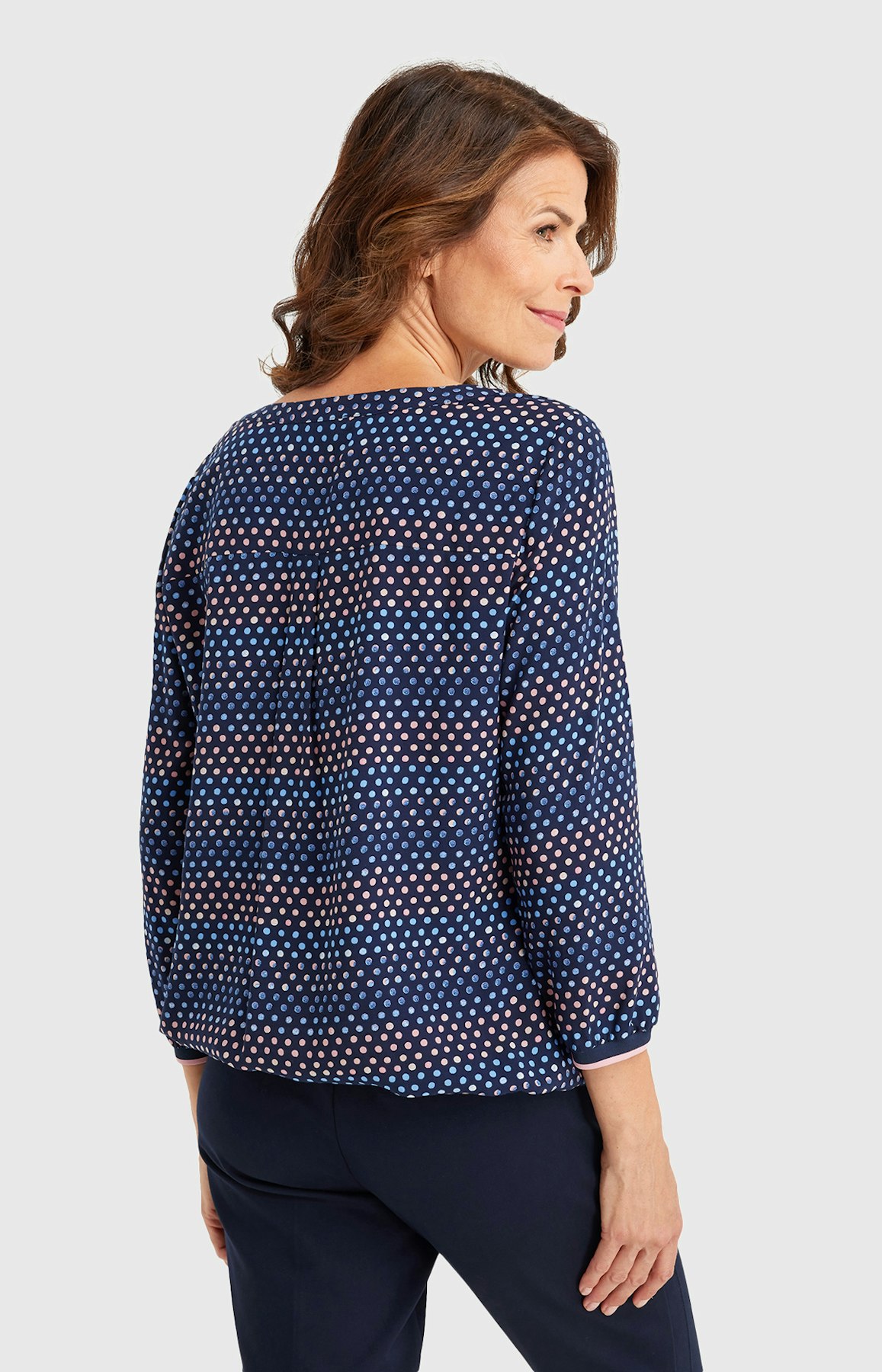 Shirtbluse mit Allover-Muster