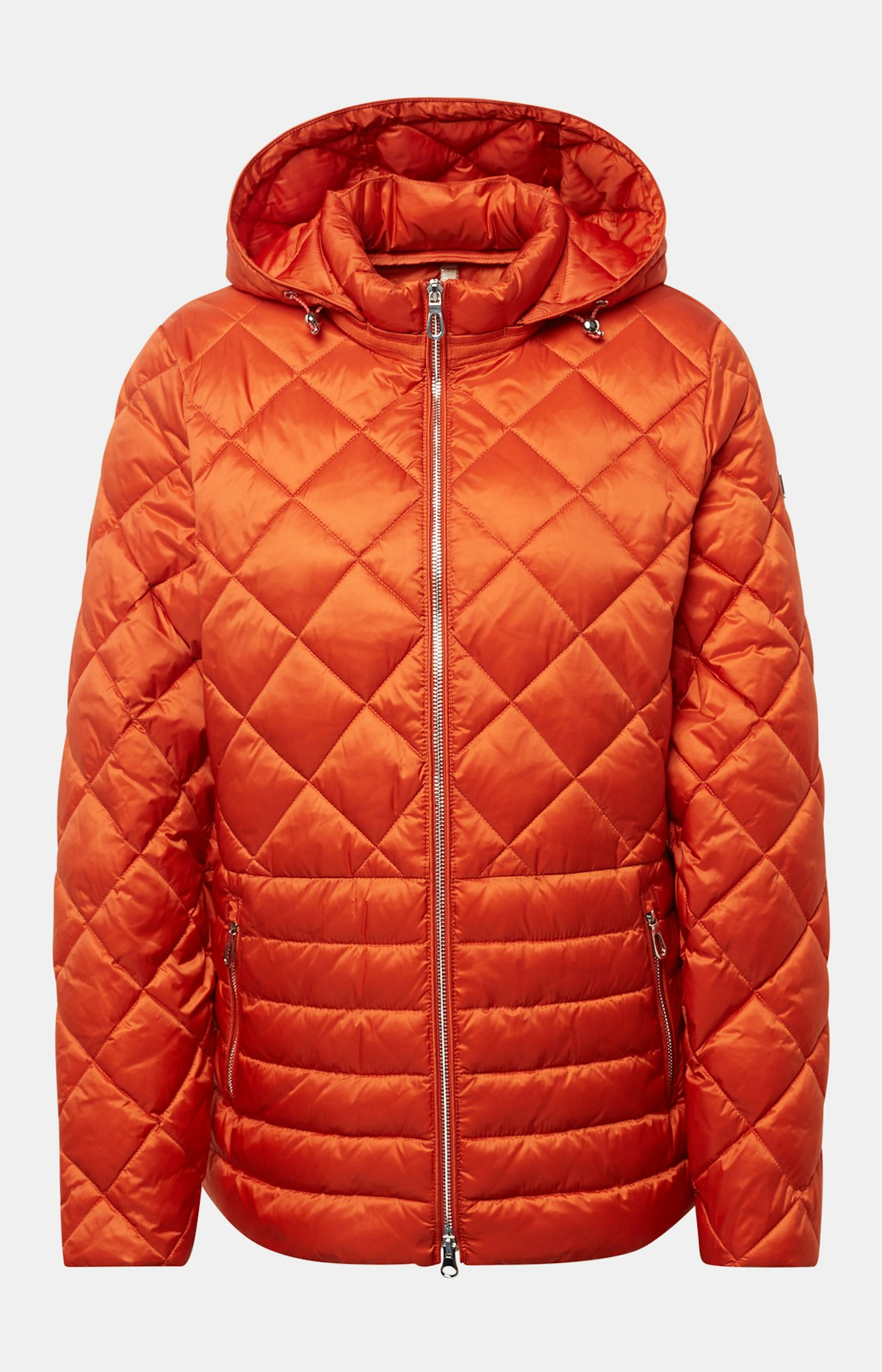 Steppjacke mit Kapuze in Rot