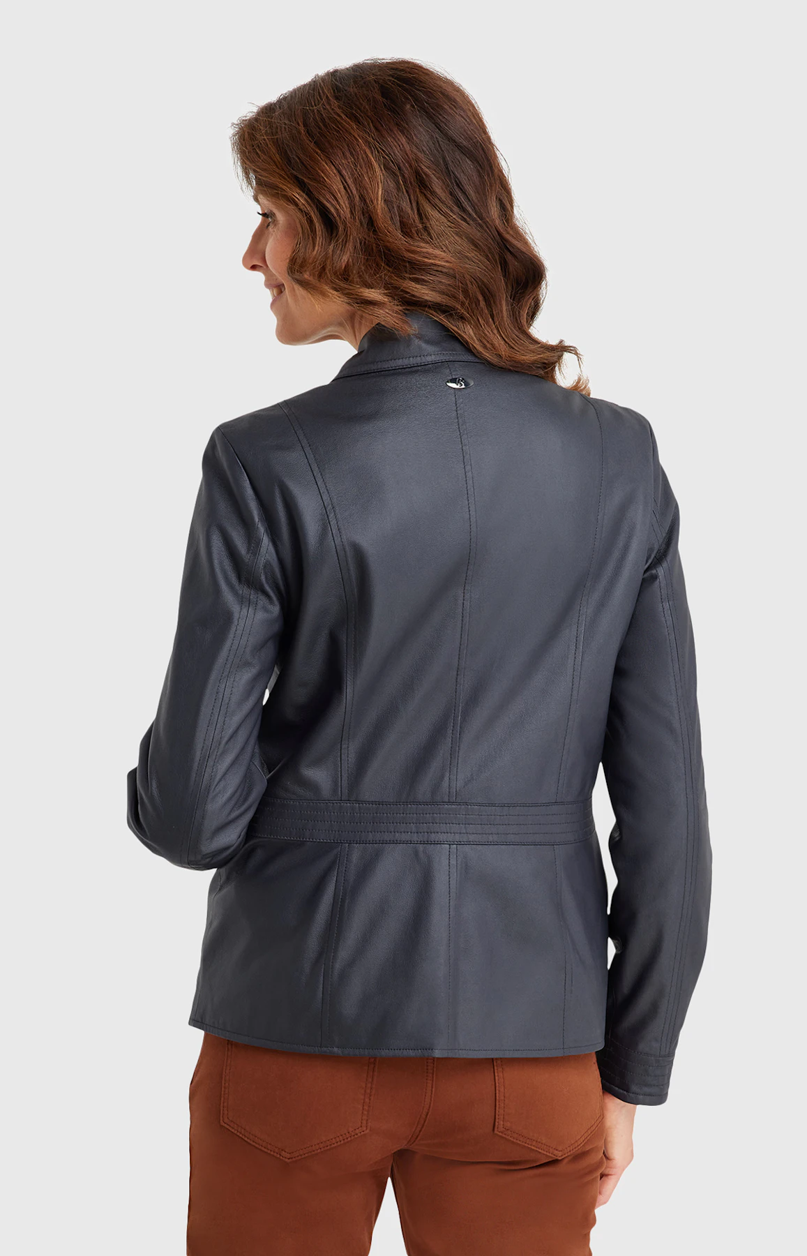 Jacke mit Umlegekragen in Dunkelblau