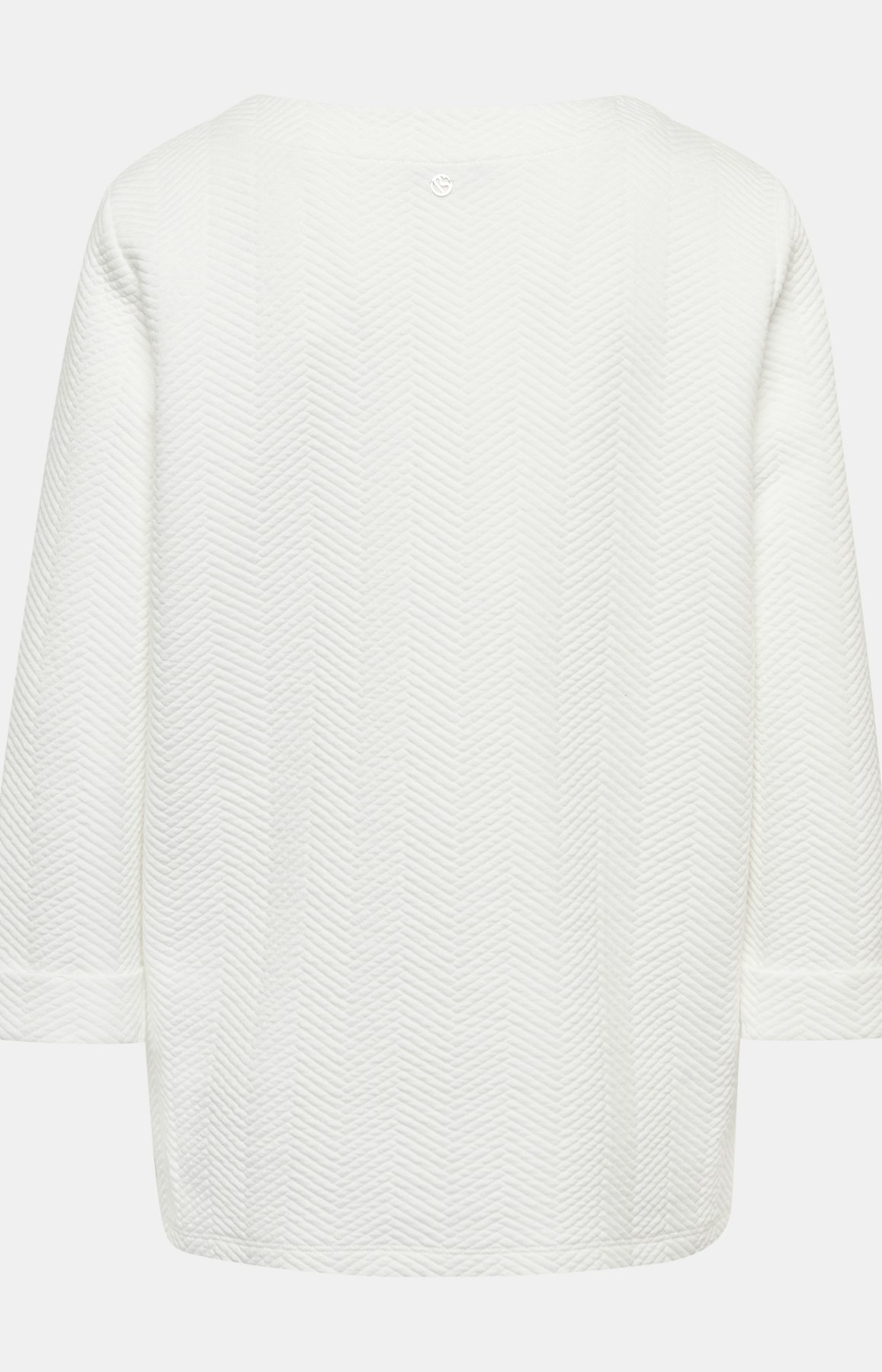 Sweatshirt mit  3/4-Ärmeln in Weiß