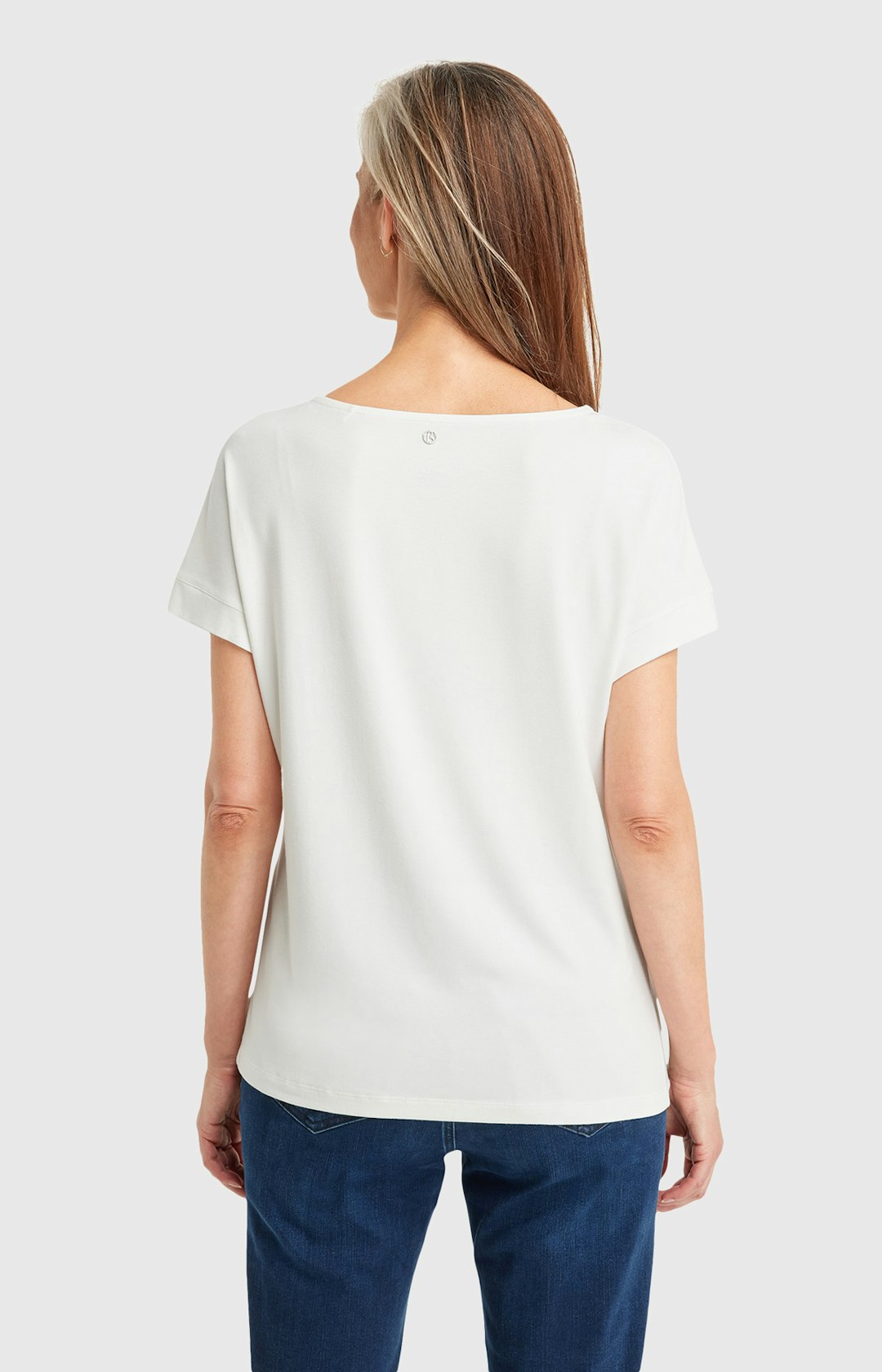 T-Shirt mit Motiv-Print in Weiß