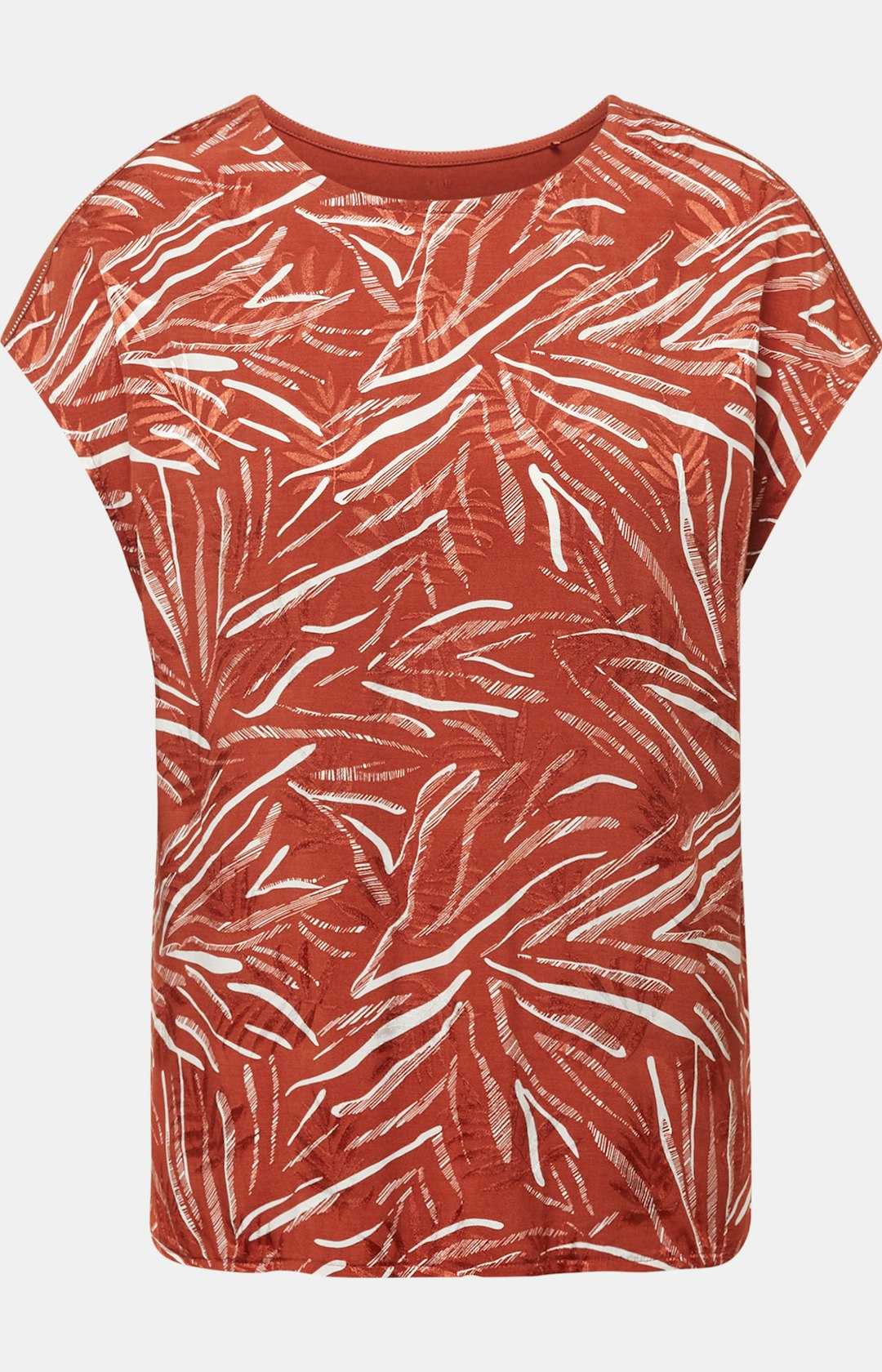 T-Shirt mit Animal-Print in Orange