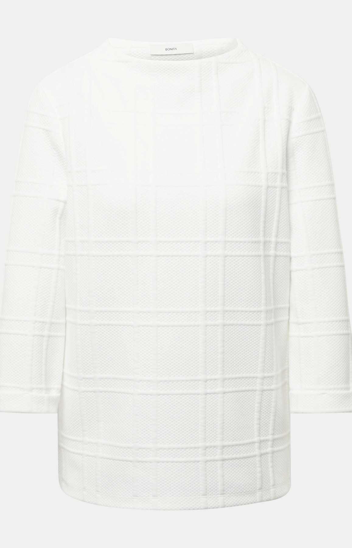 Sweatshirt mit Stehkragen in Weiß