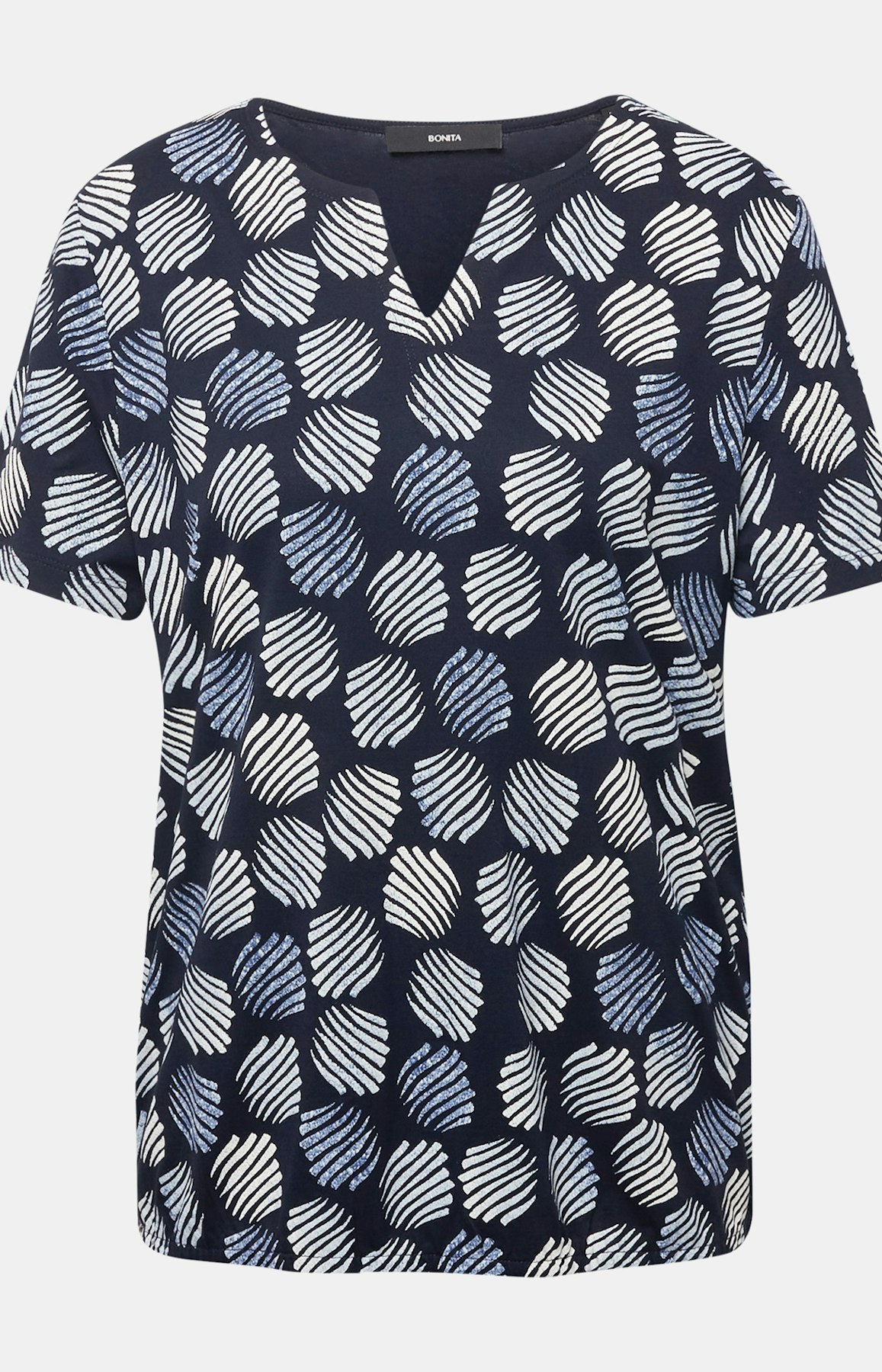 T-Shirt mit Allover-Muster in Blau