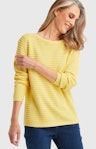 Pullover mit Strukturmuster in Gelb