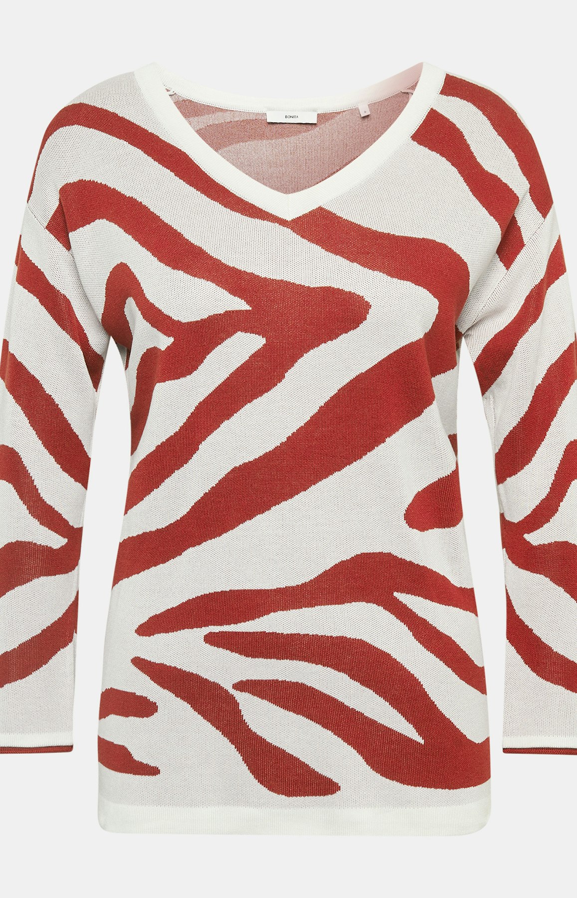 Sweatshirt mit Animal-Print in Weiß