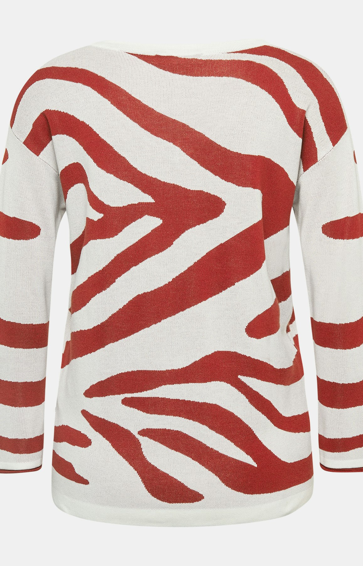 Sweatshirt mit Animal-Print in Weiß