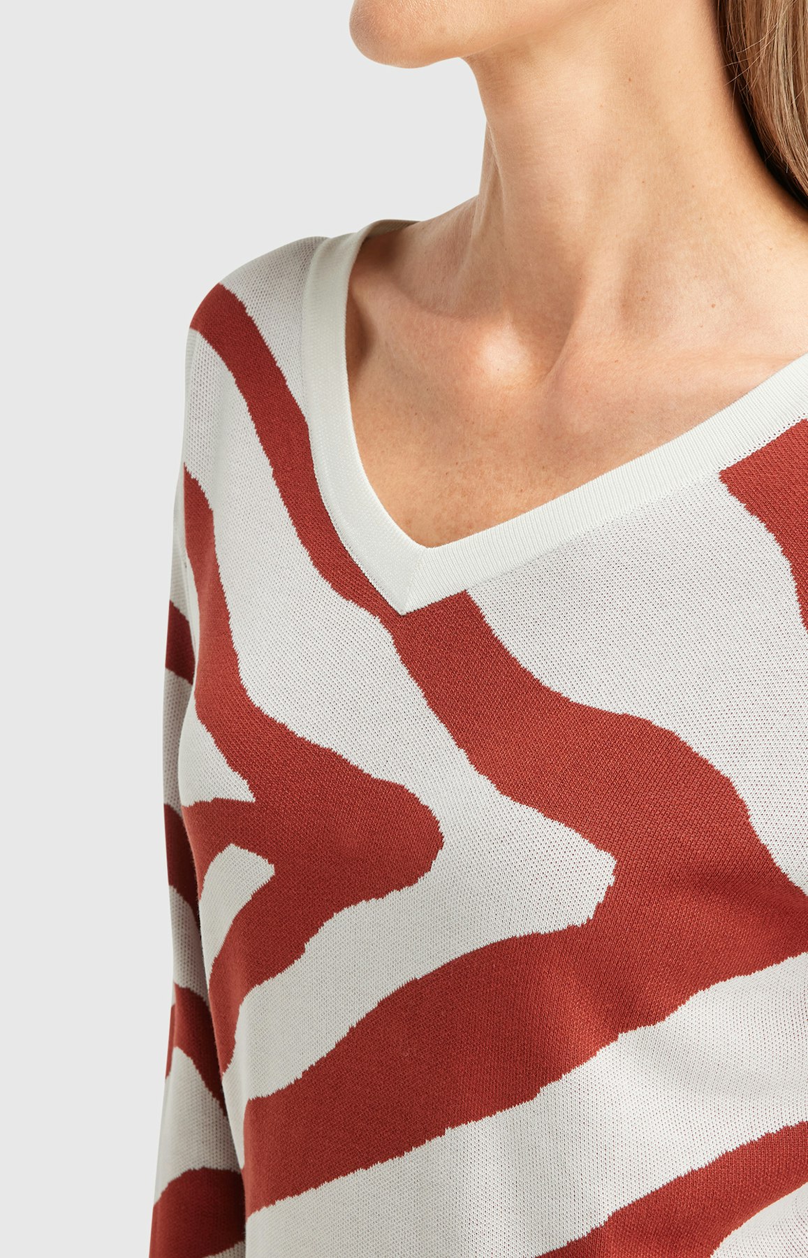 Sweatshirt mit Animal-Print in Weiß