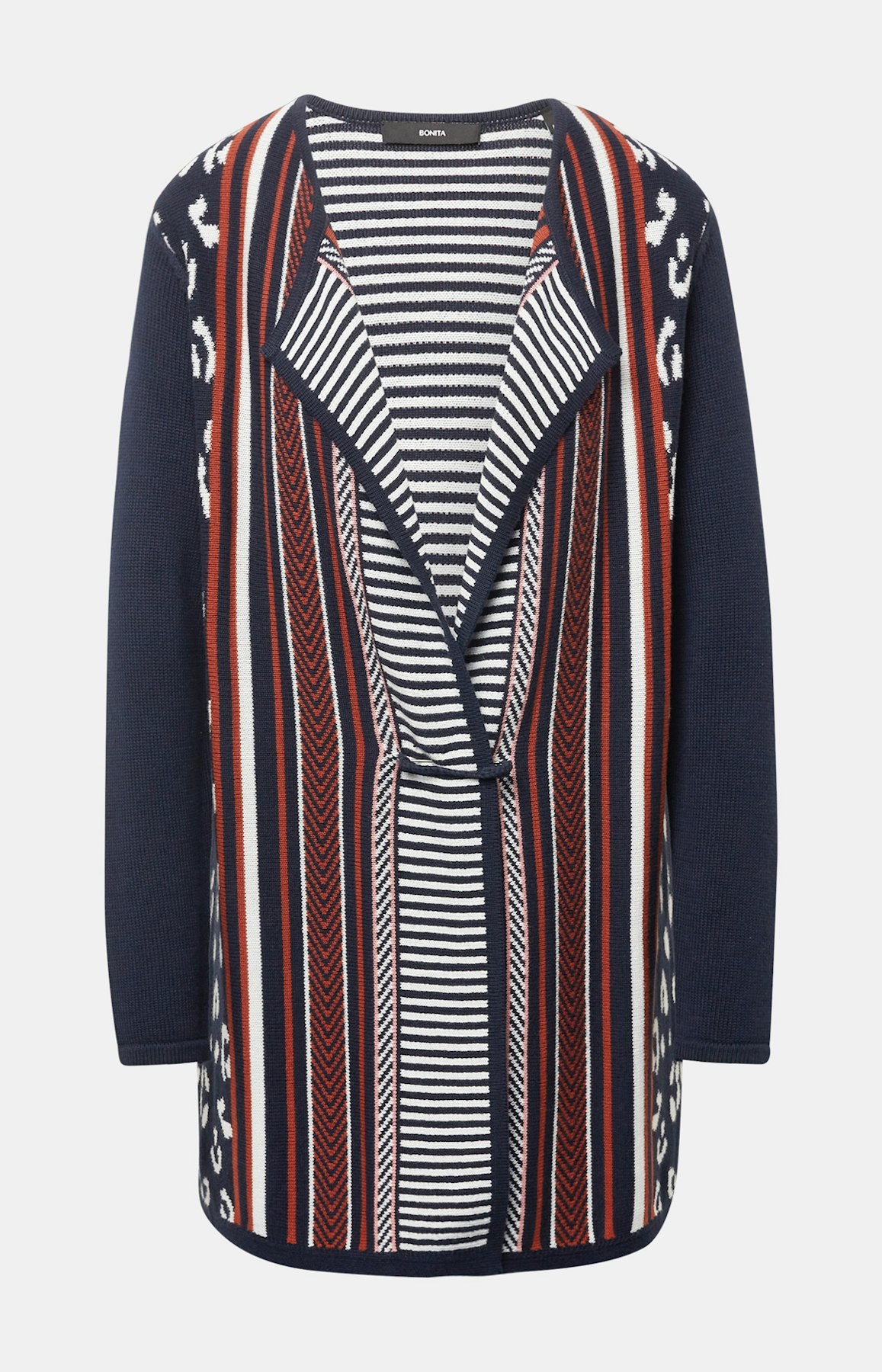 Strickjacke mit Allover-Muster in Blau