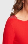Pullover mit Strukturmuster in Rot
