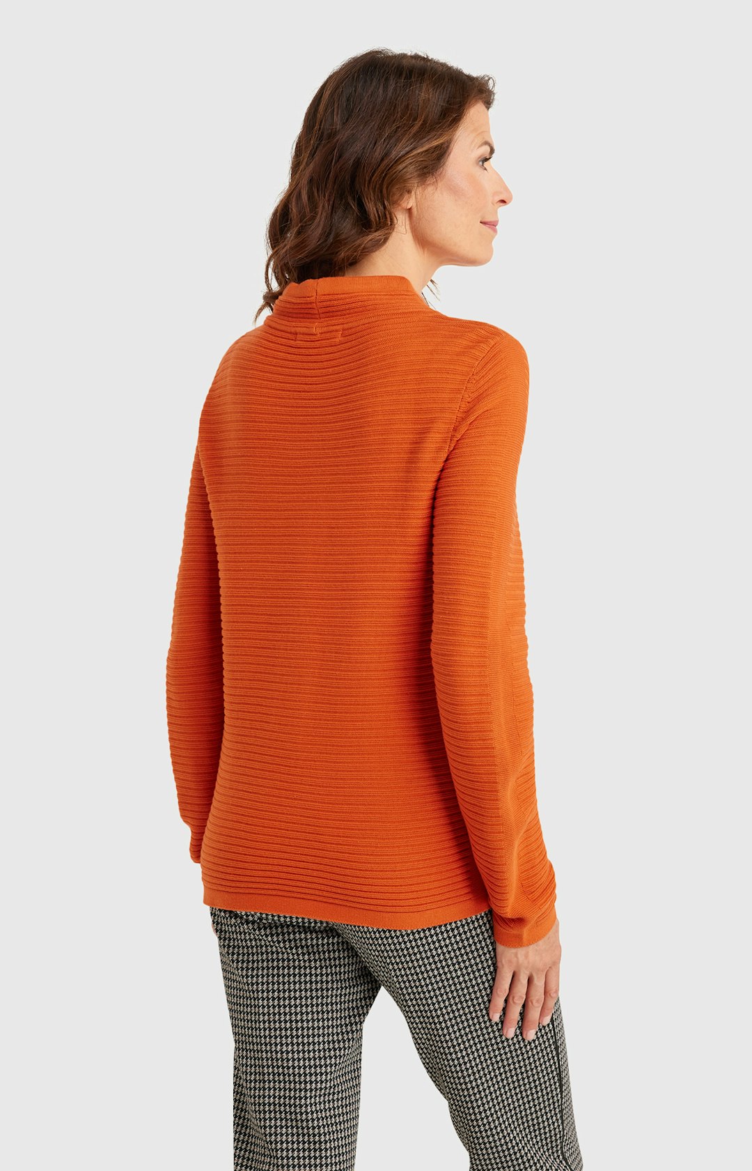 Pullover mit Streifenmuster in Orange
