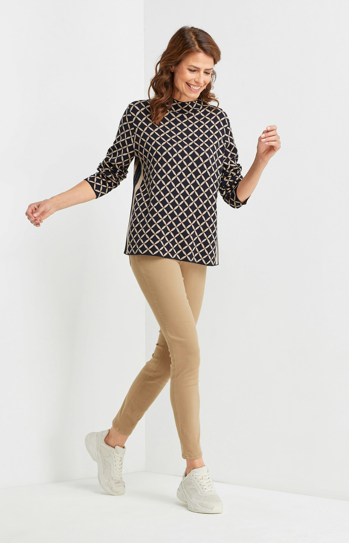 Pullover mit Strukturmuster in Schwarz