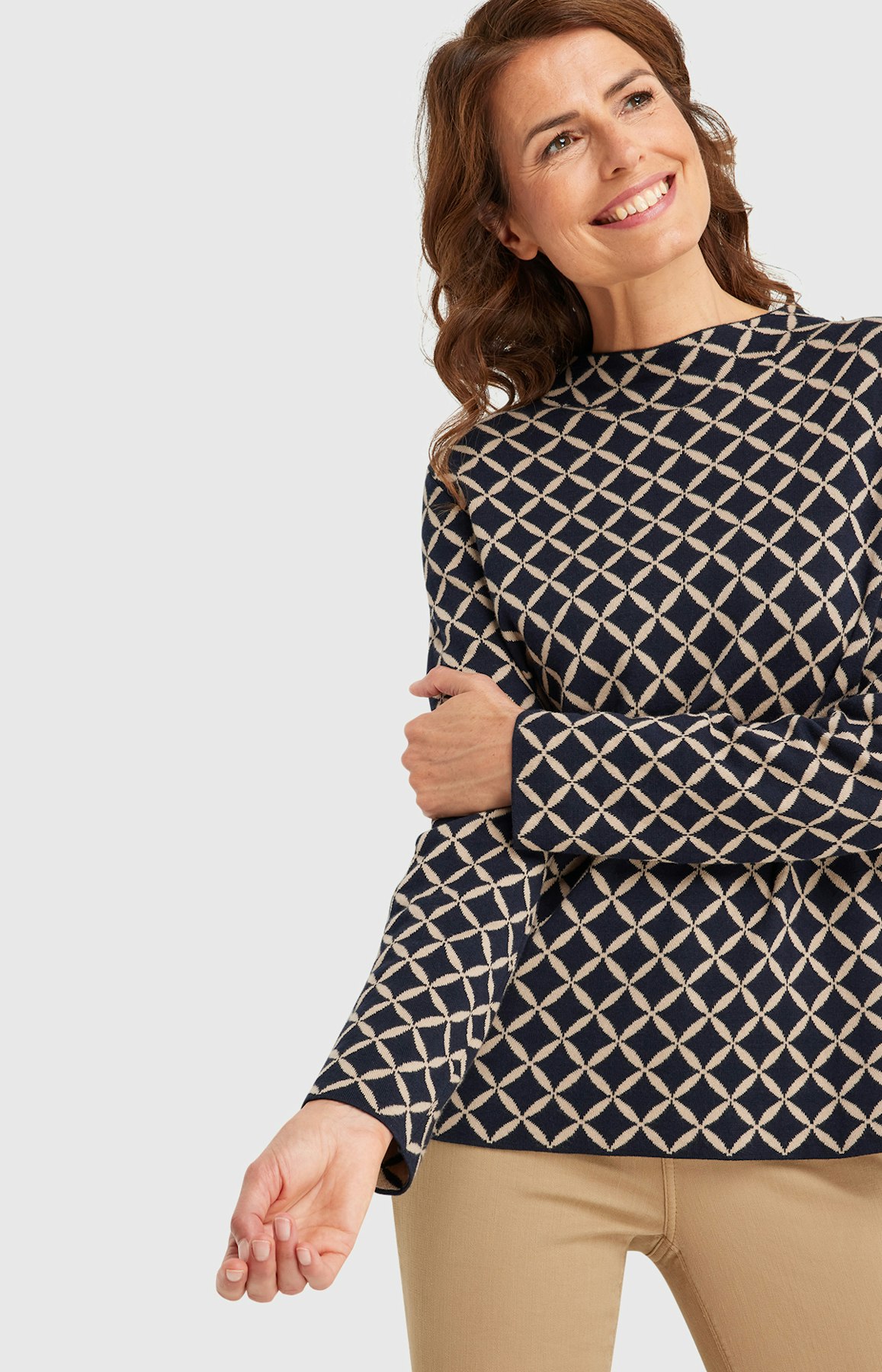 Pullover mit Strukturmuster in Schwarz