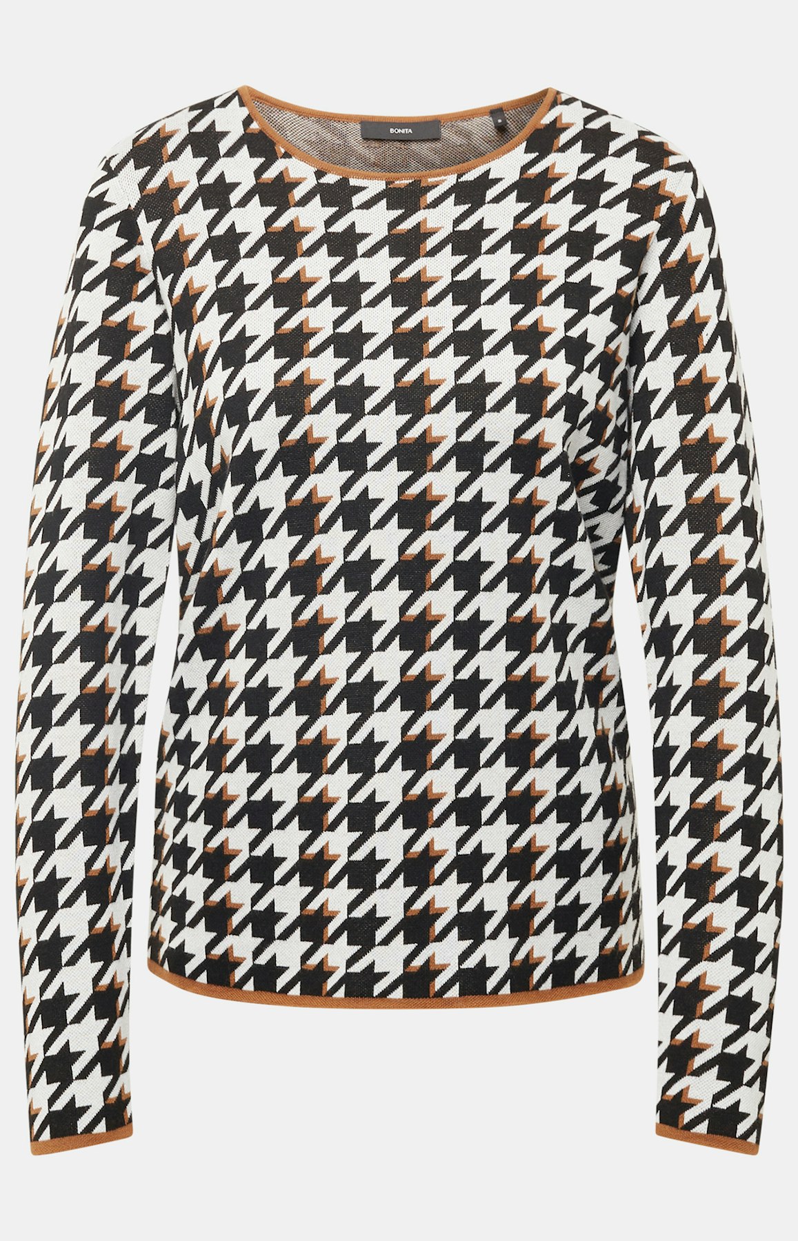 Pullover mit Hahnentrittmuster