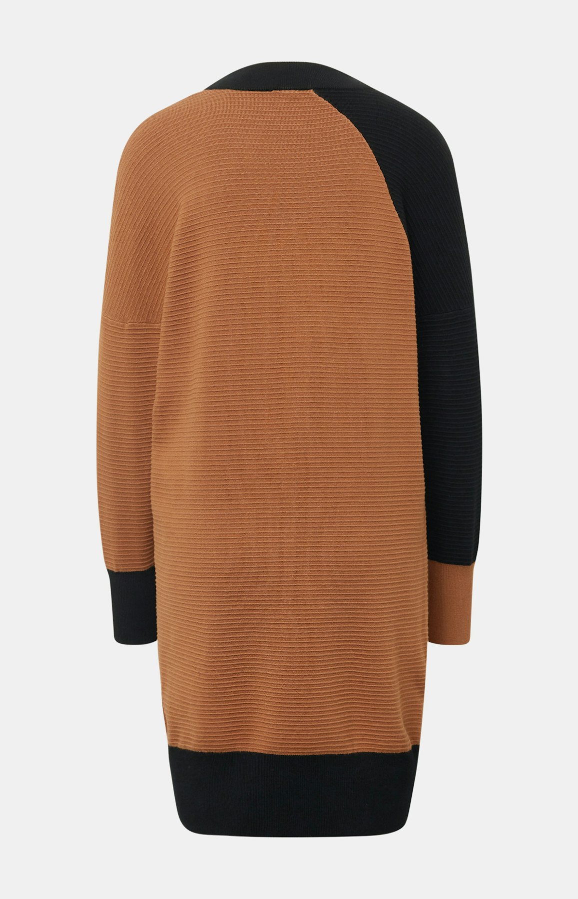 Strickkleid mit Stehkragen in Schwarz