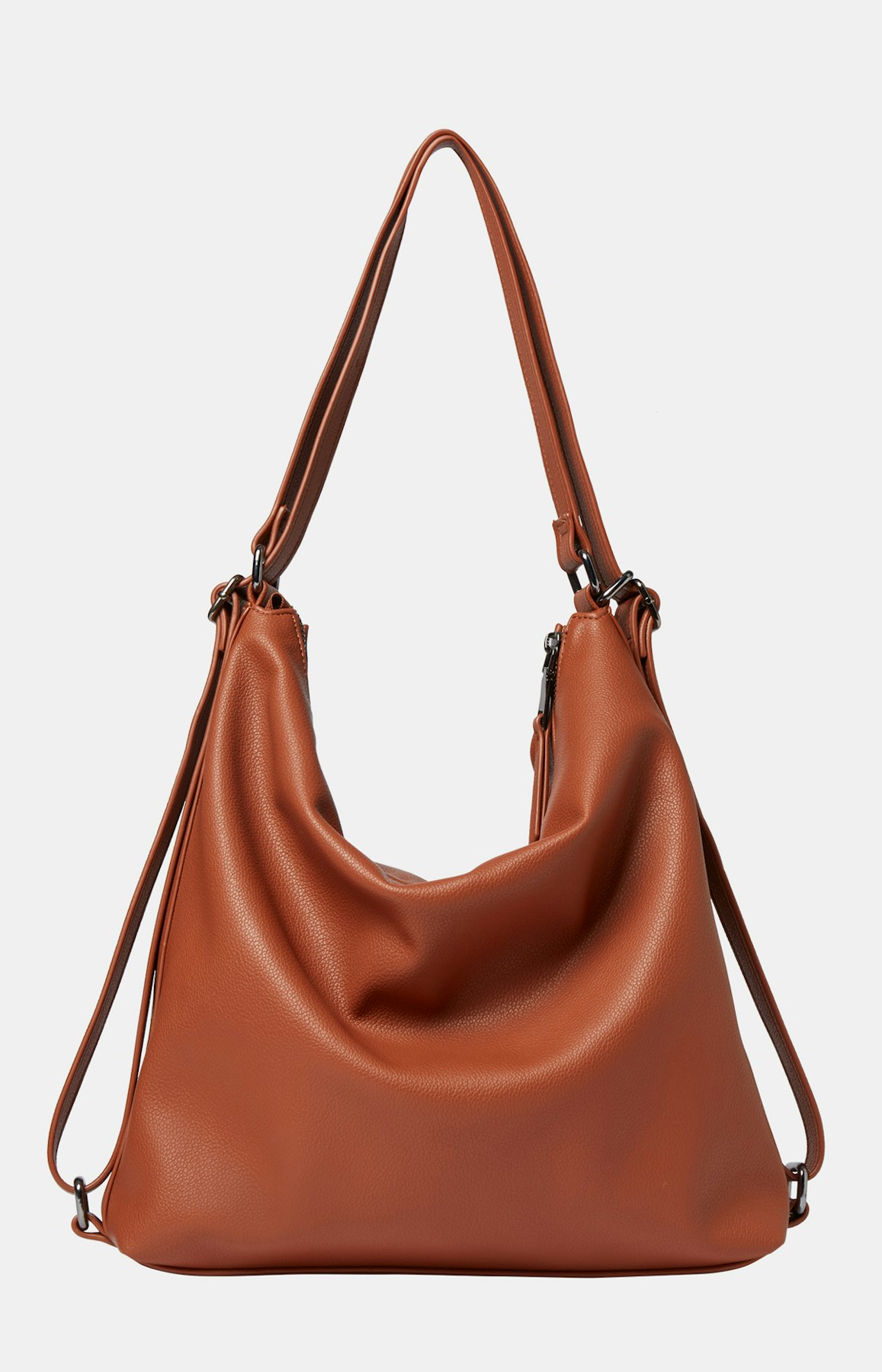 Handtasche mit Reißverschluss in Braun