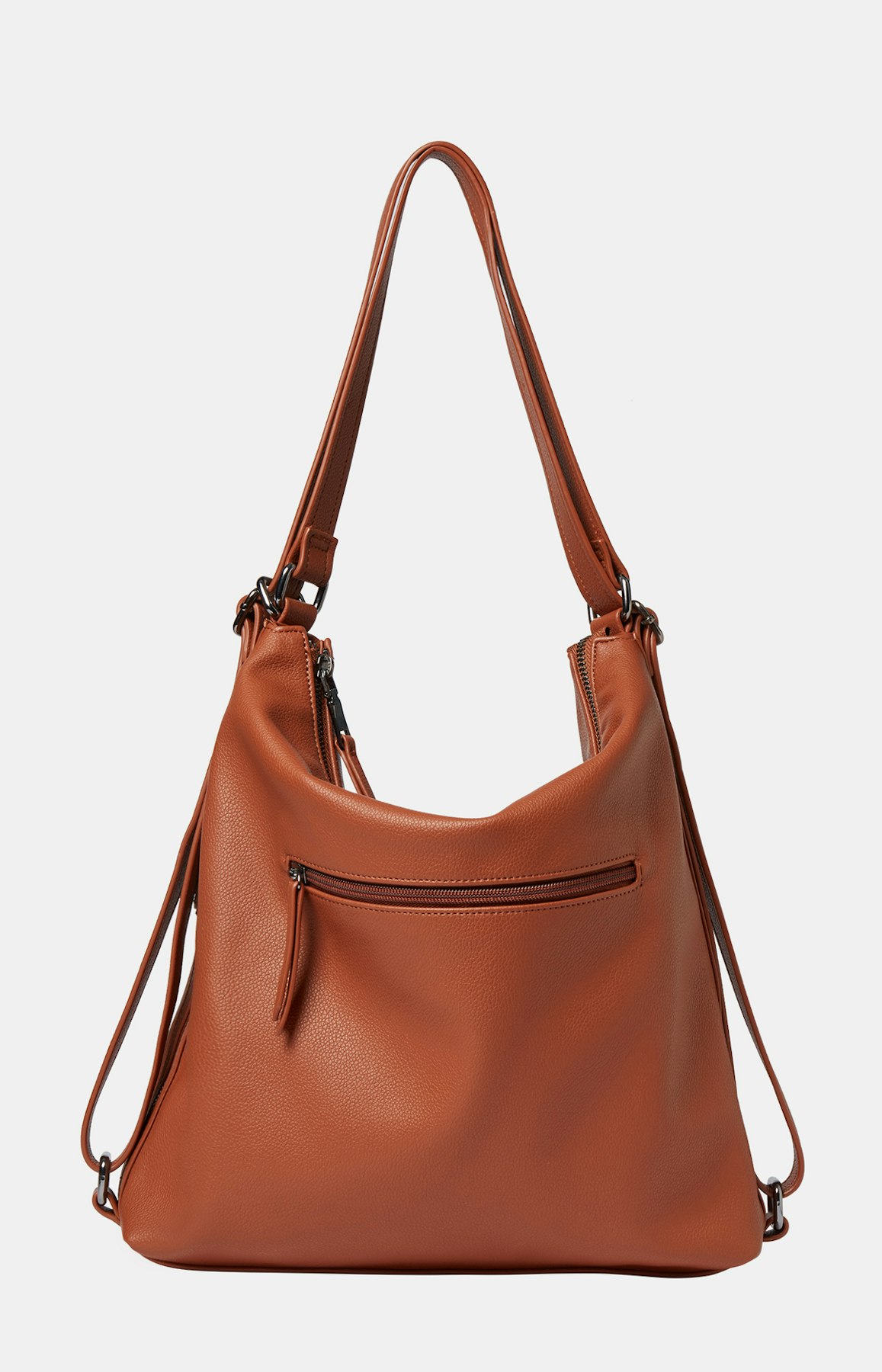 Handtasche mit Reißverschluss in Braun