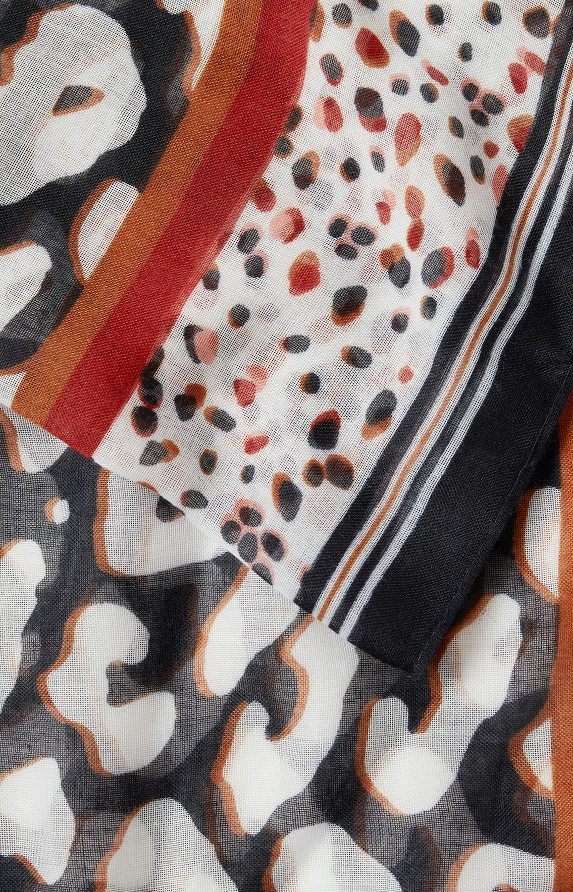 Loop Schal mit Muster-Mix in Weiß