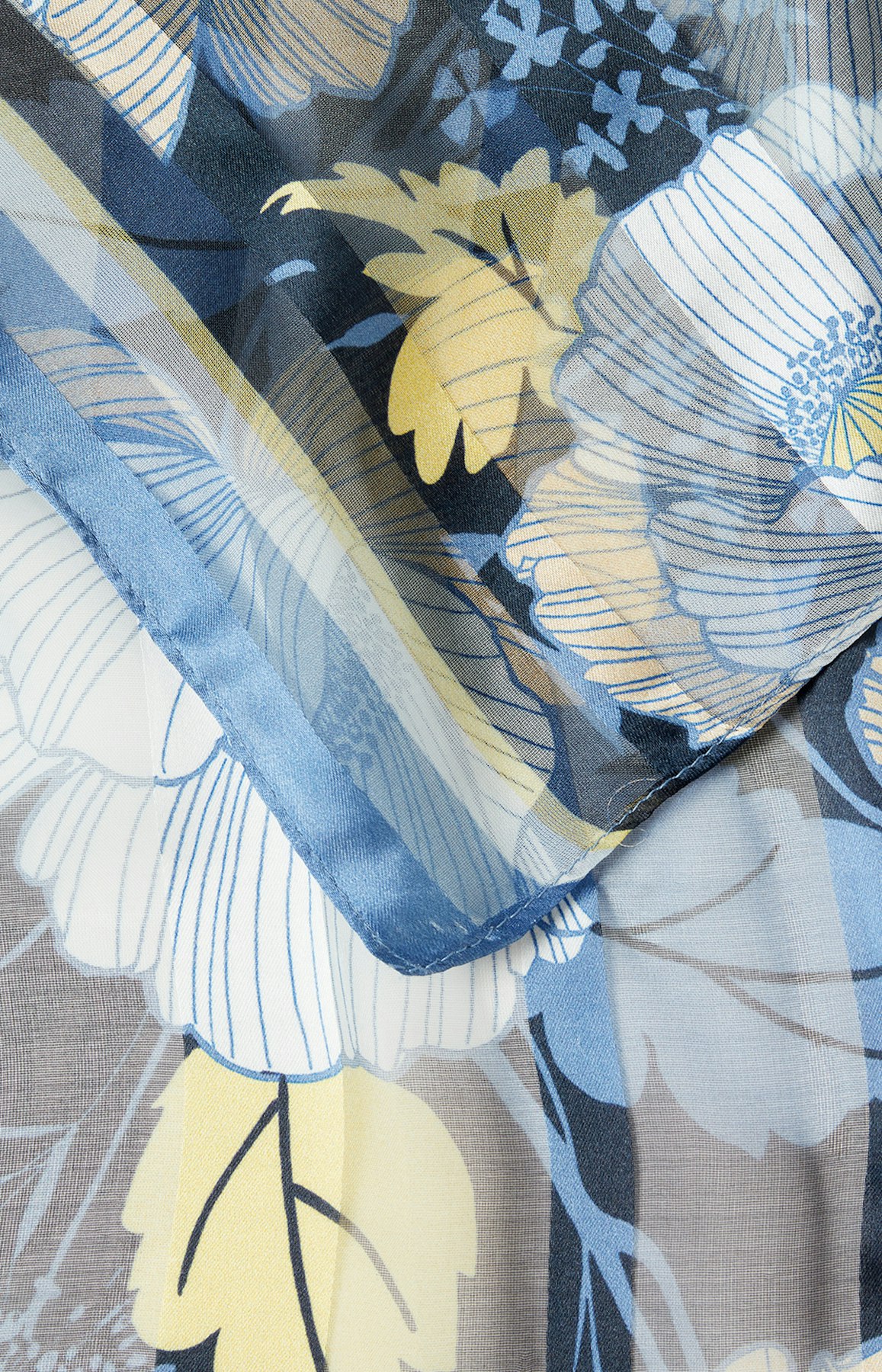 Schal mit Allover-Muster in Dunkelblau