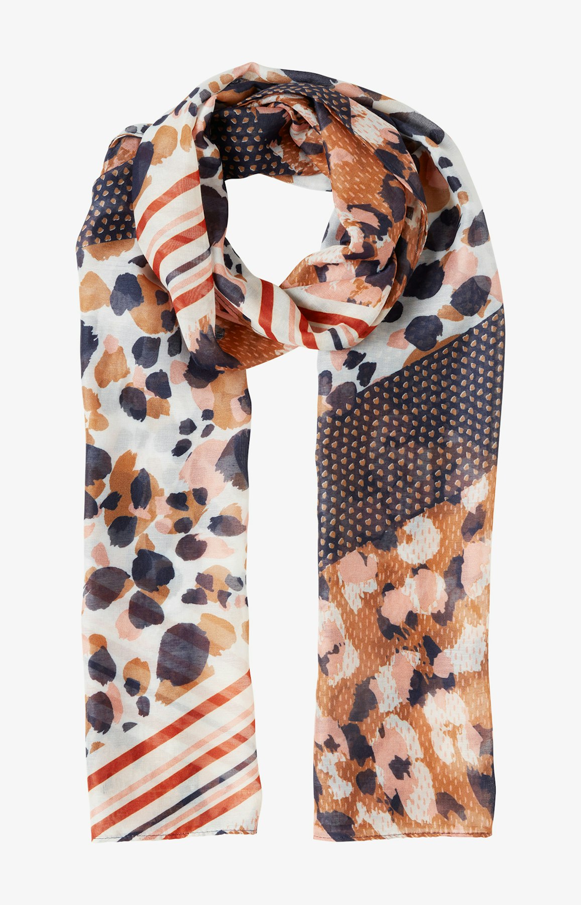 Schal mit Allover-Muster in Creme