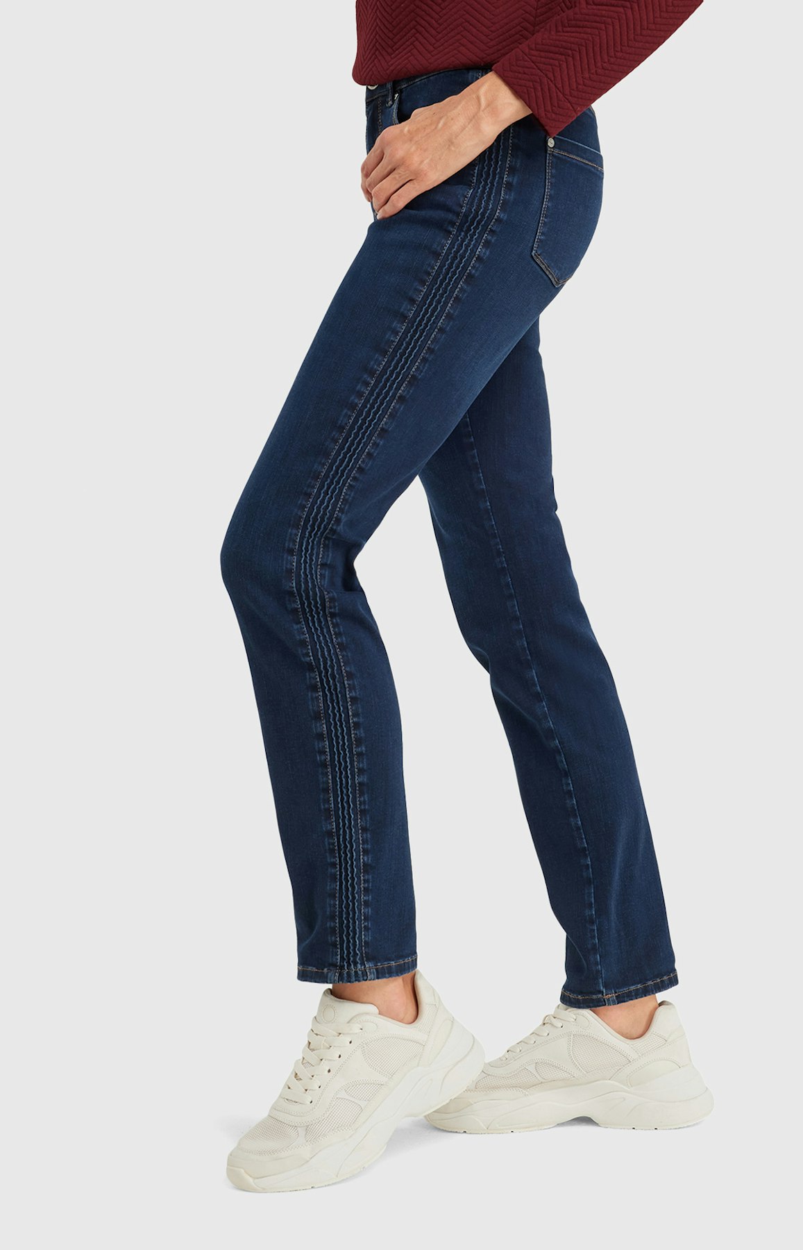 Jeans mit Galonstreifen