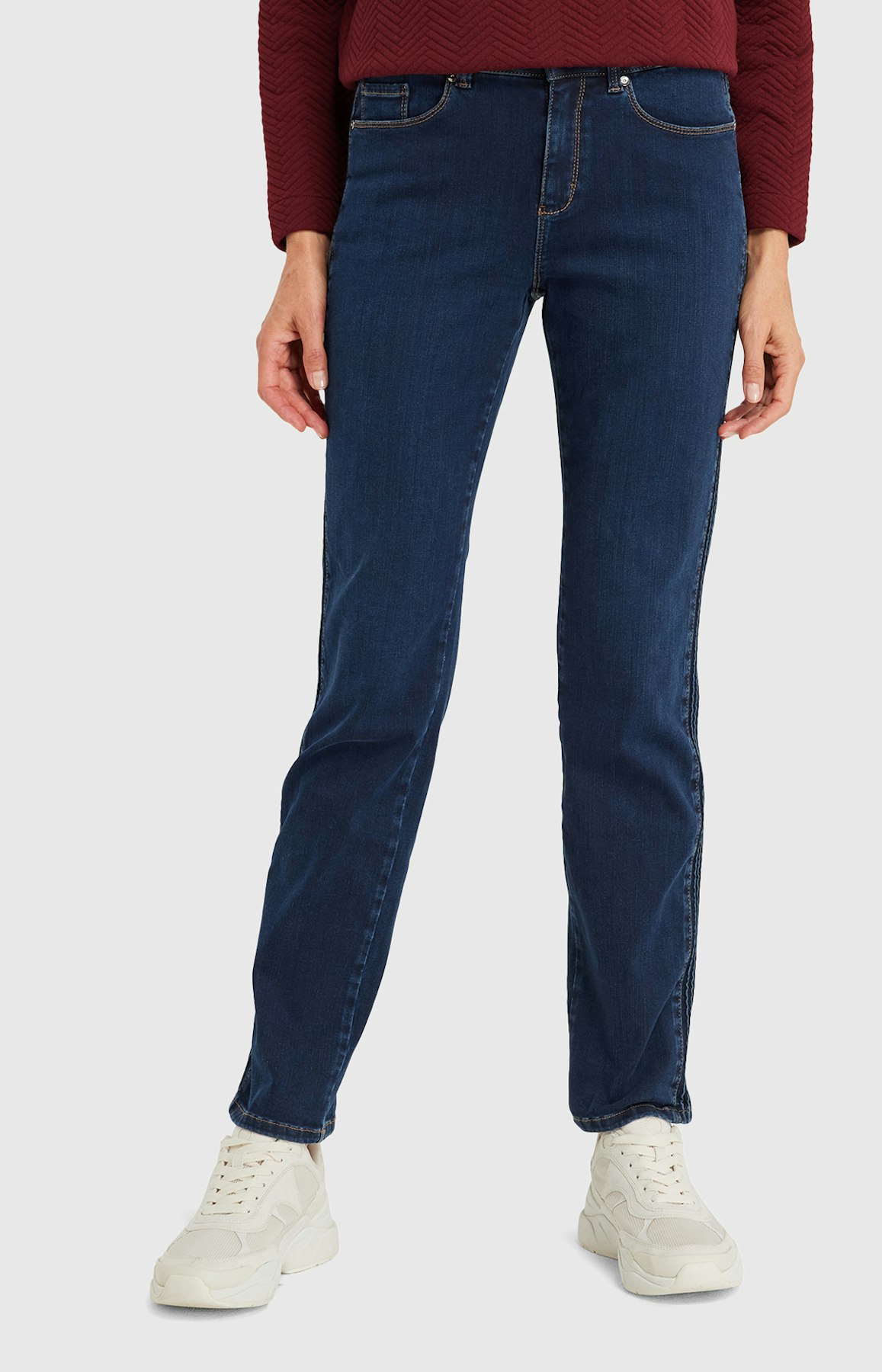 Jeans mit Galonstreifen