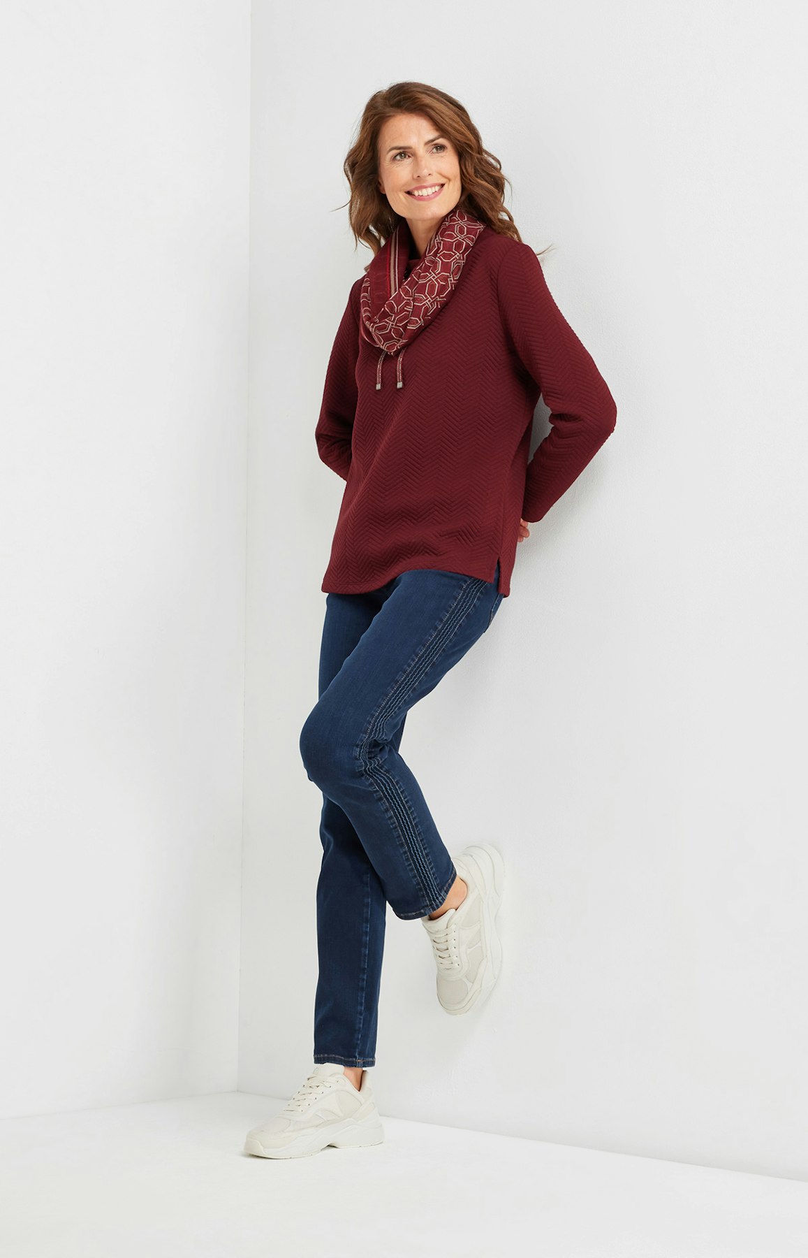 Jeans mit Galonstreifen