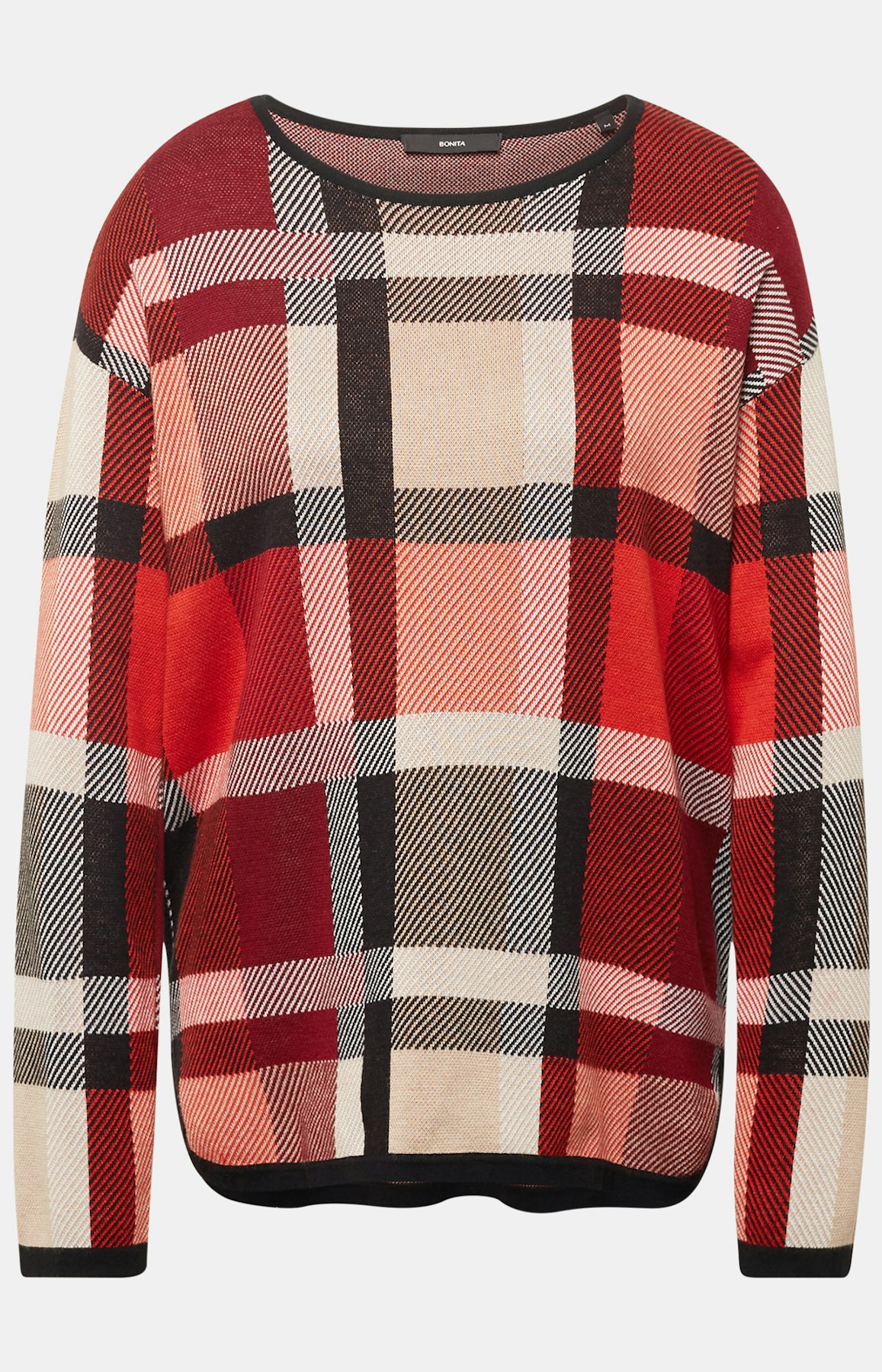 Pullover mit Karomuster in Rot