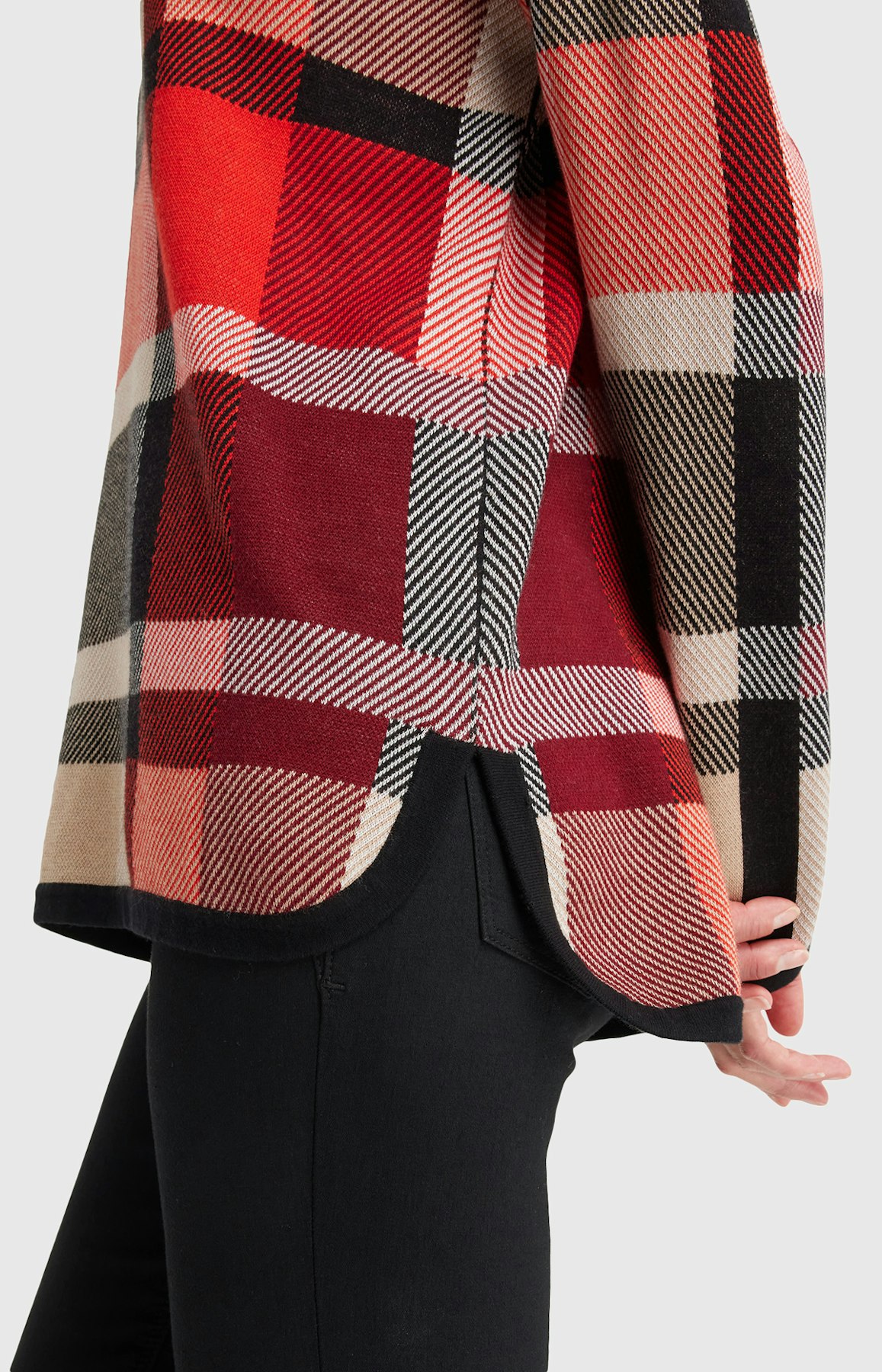 Pullover mit Karomuster in Rot