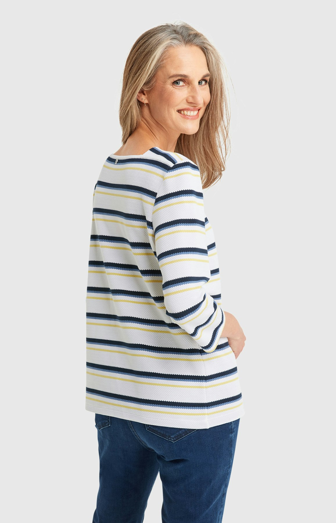 Shirt mit Streifenmuster in Weiß