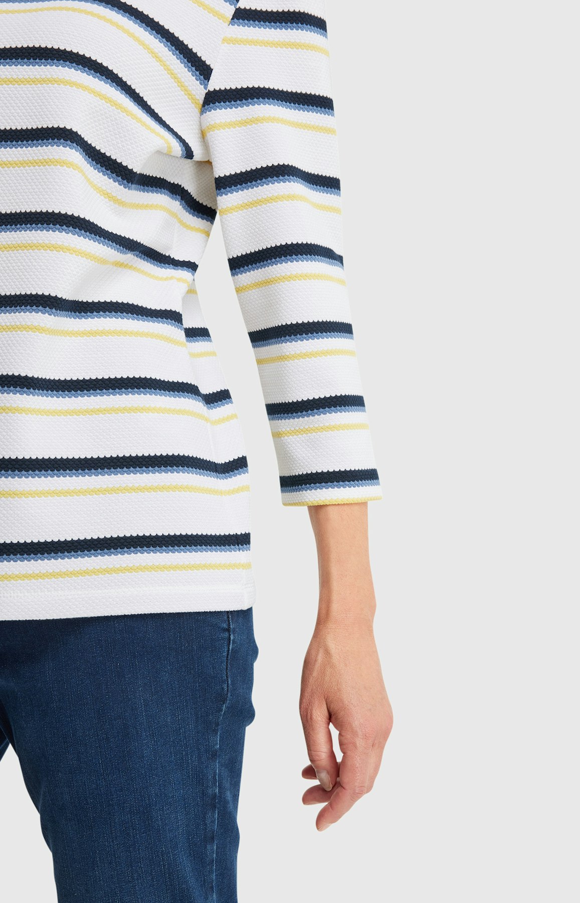 Shirt mit Streifenmuster in Weiß