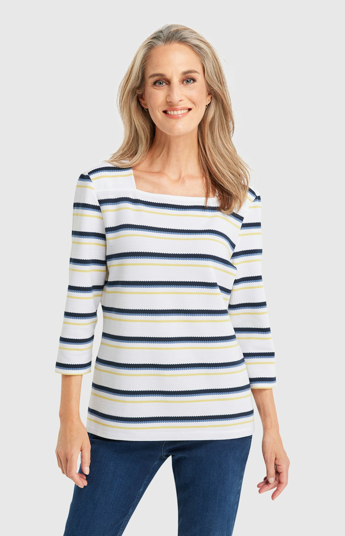 Shirt mit Streifenmuster in Weiß