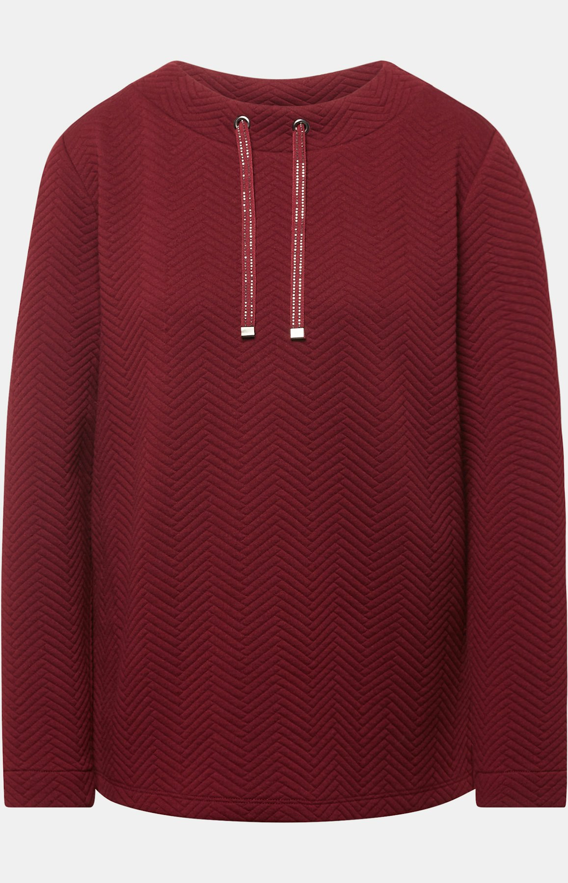 Sweatshirt mit Stehkragen in Rot