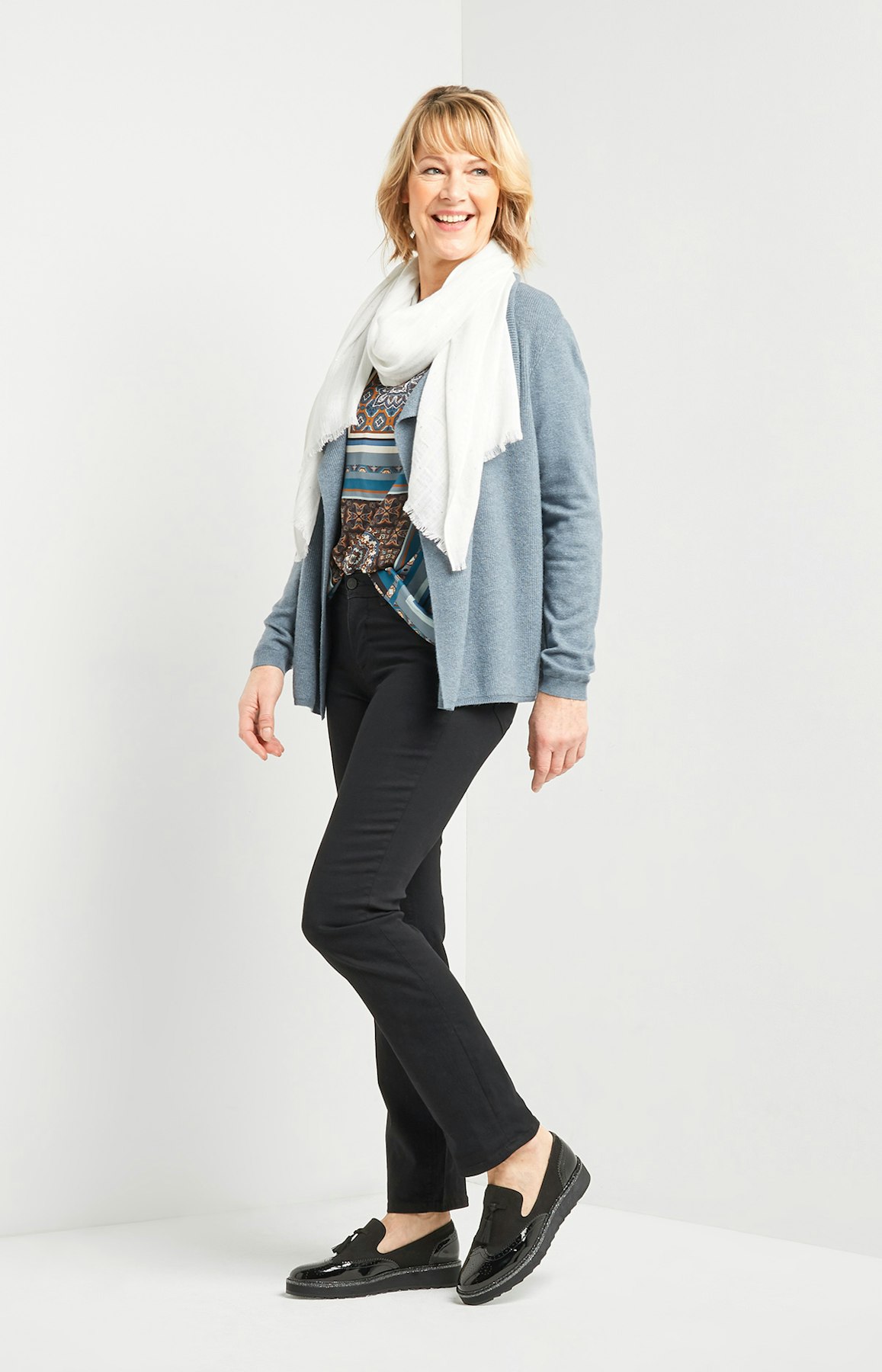 Bluse mit grafischem Muster