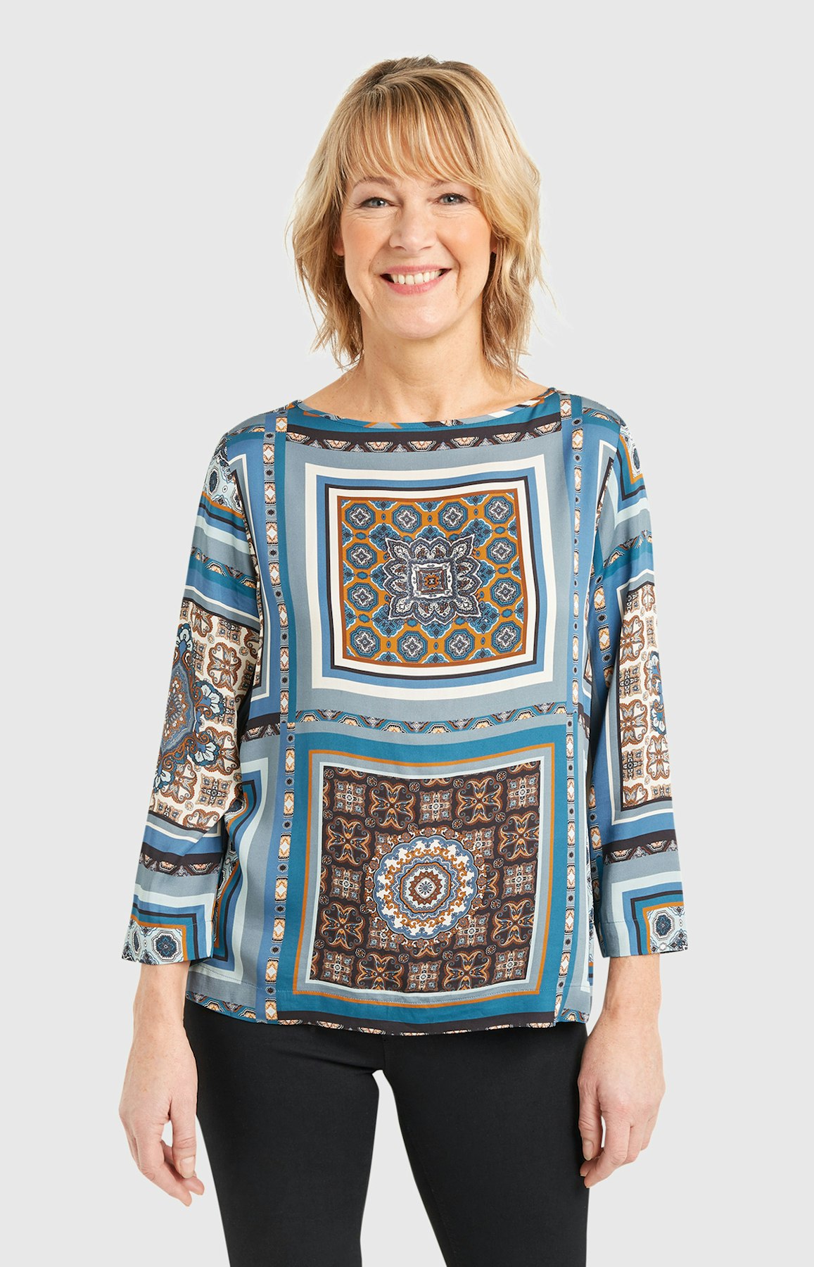 Bluse mit grafischem Muster