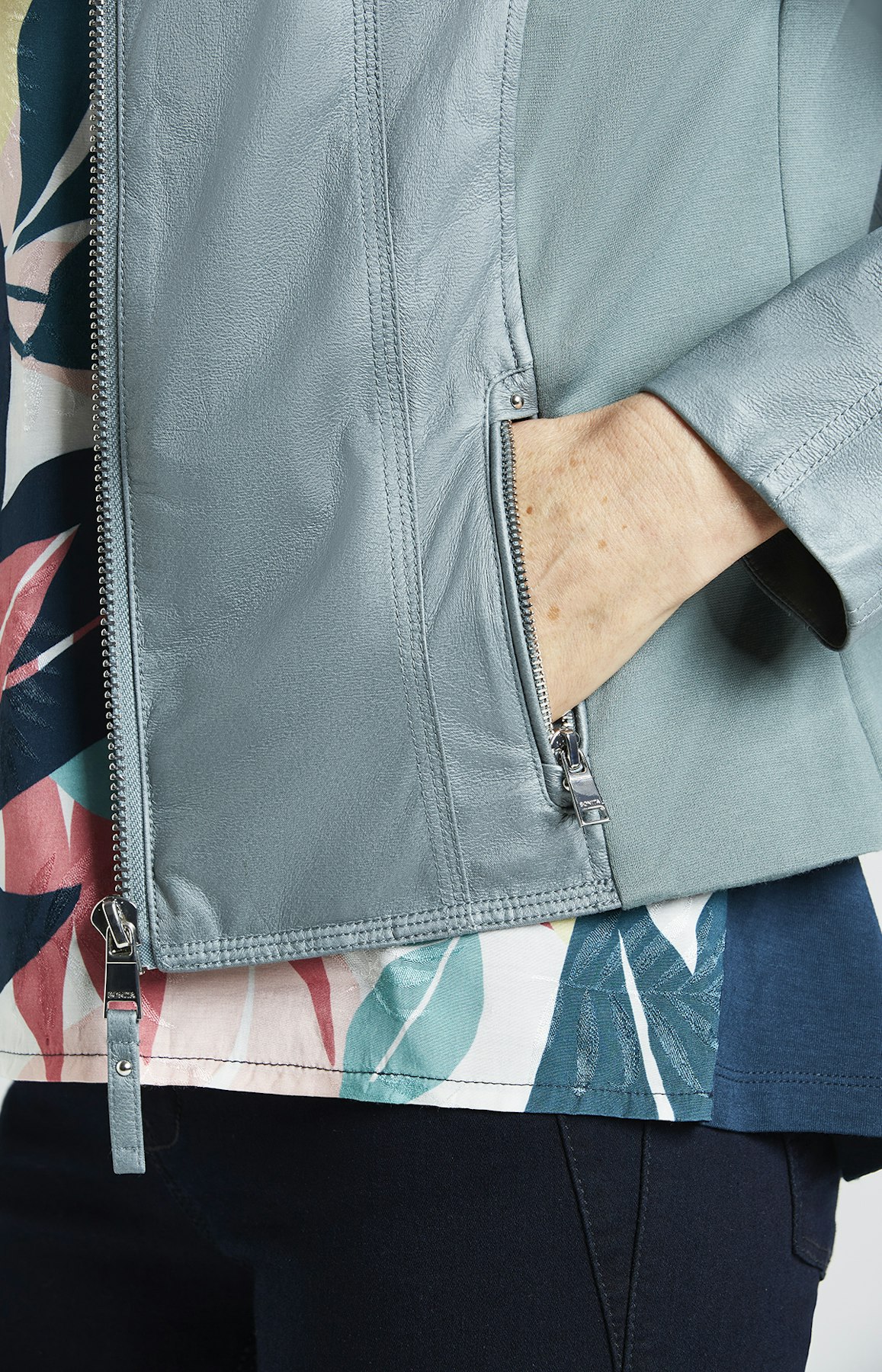 Jacke in Leder-Optik