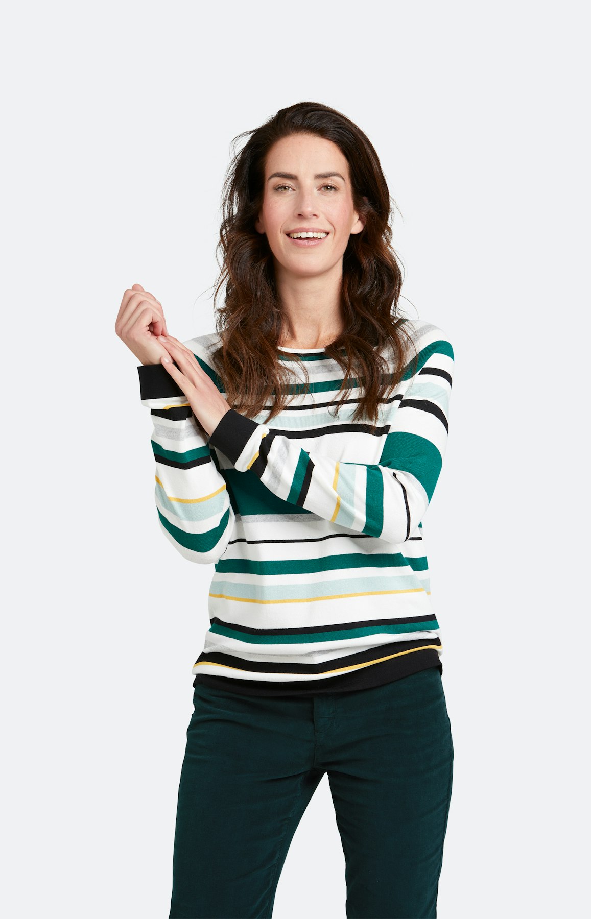 Strickpullover mit Streifen