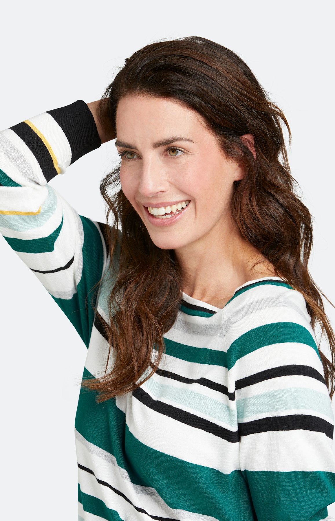 Strickpullover mit Streifen