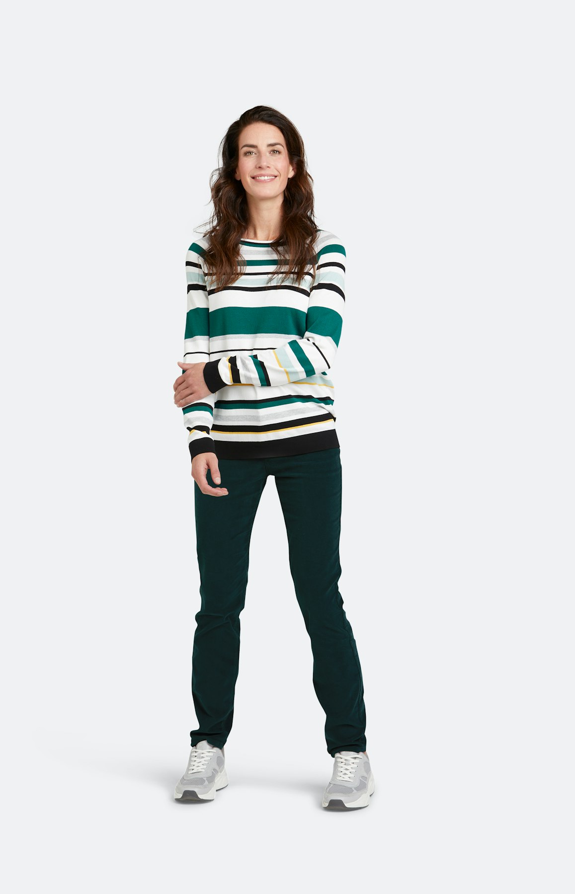 Strickpullover mit Streifen