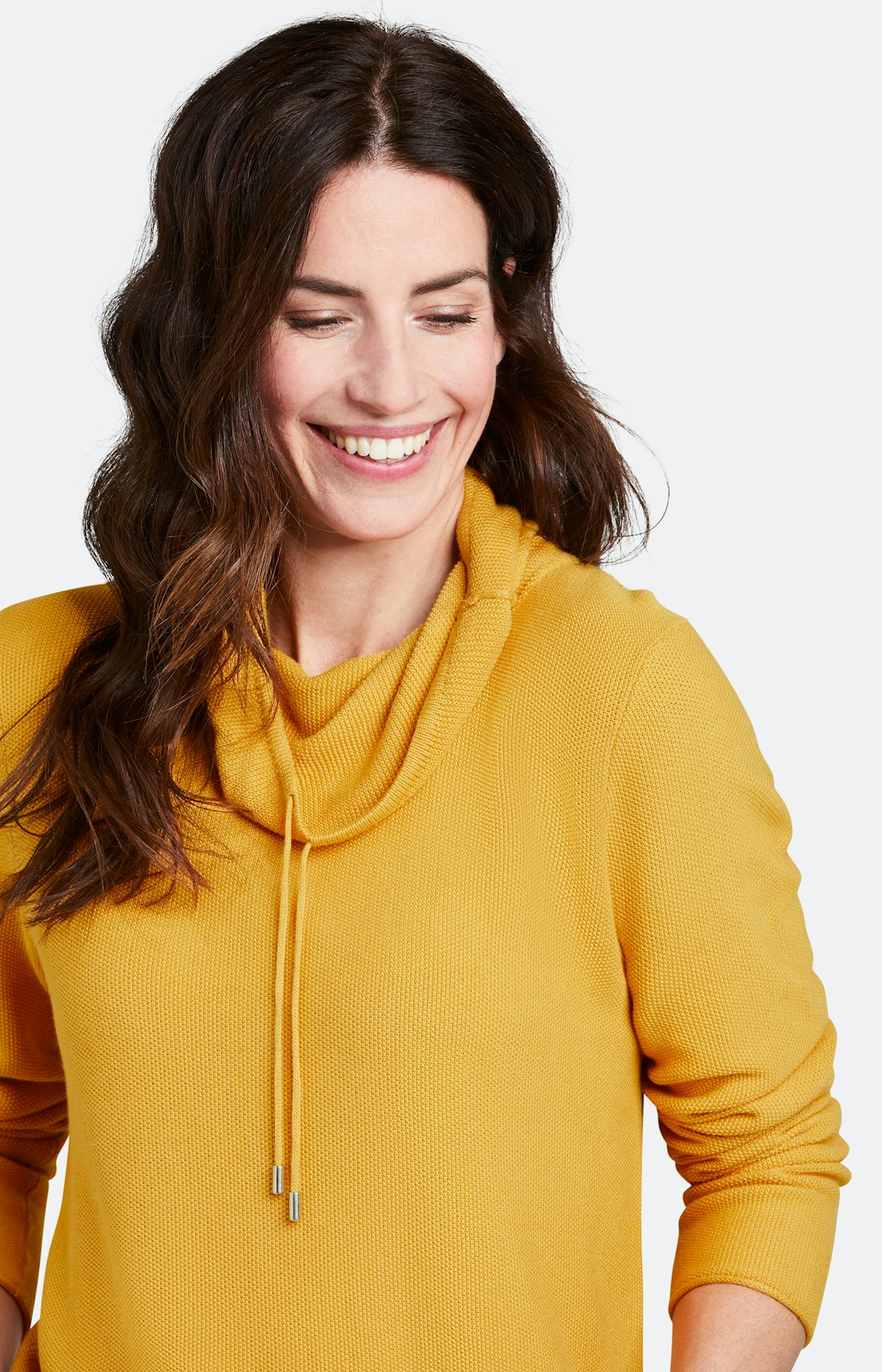 Strickpullover mit Schalkragen