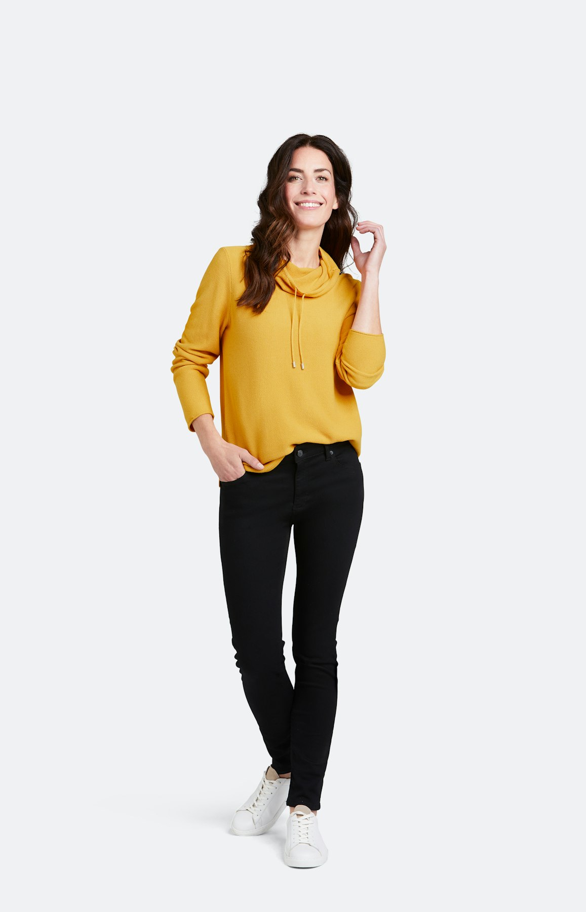 Strickpullover mit Schalkragen