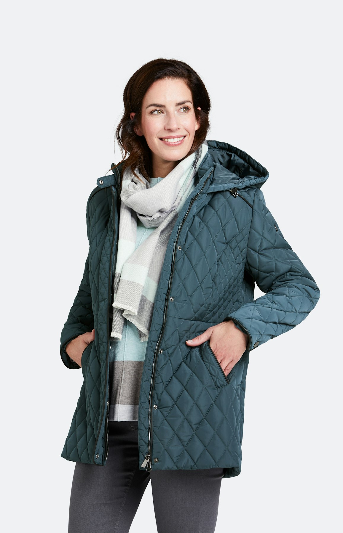 Strickschal mit Color Blocking