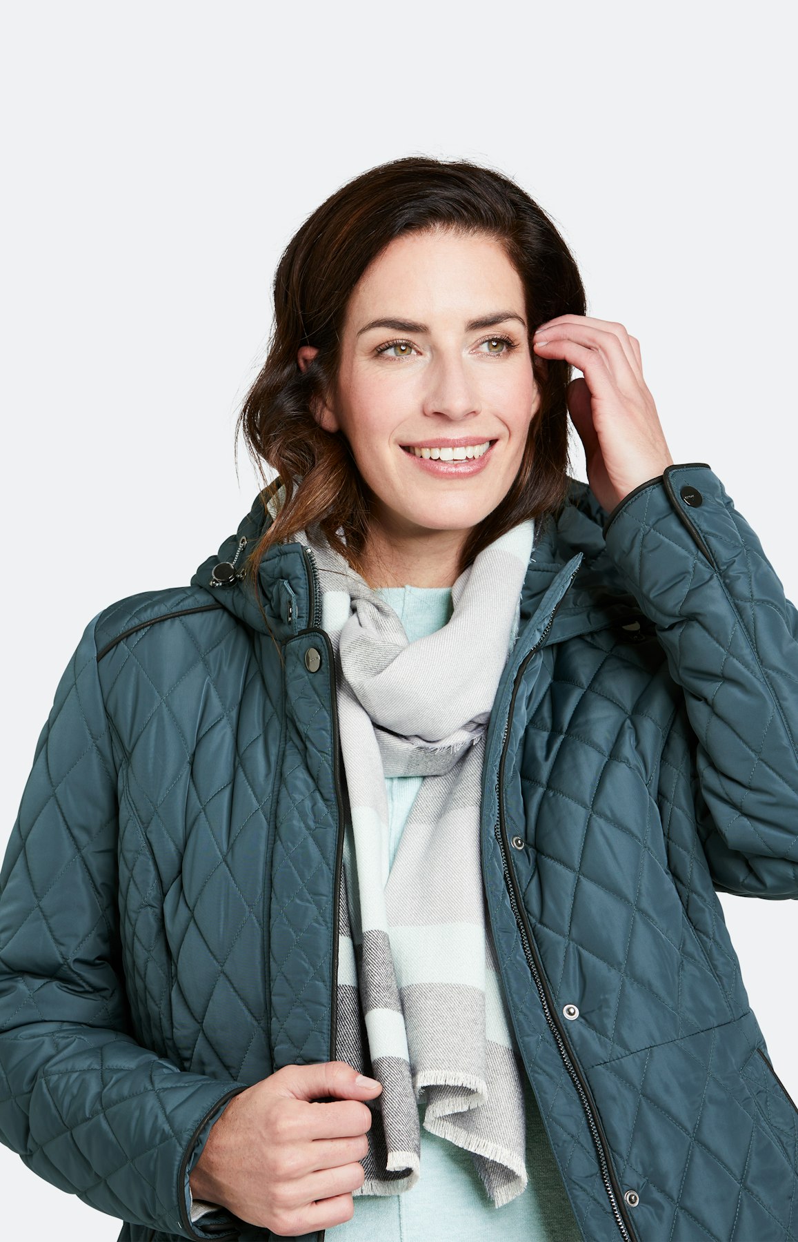 Strickschal mit Color Blocking