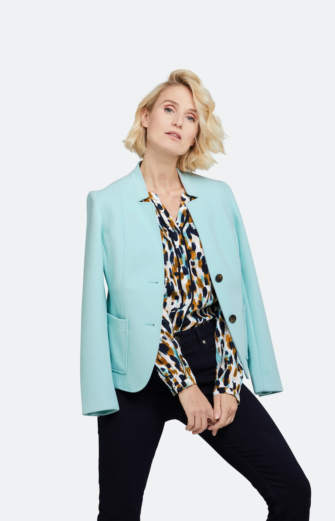 Blazer mit aufgesetzten Taschen