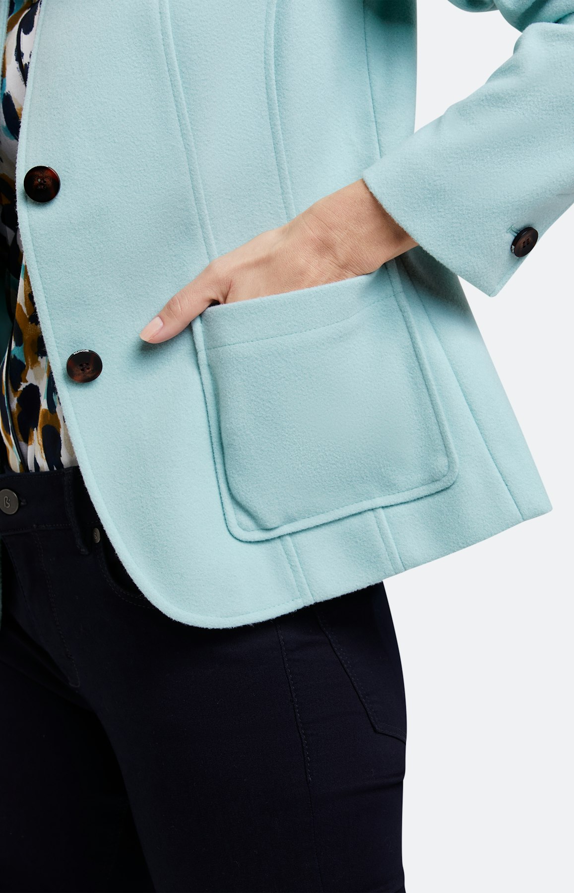 Blazer mit aufgesetzten Taschen