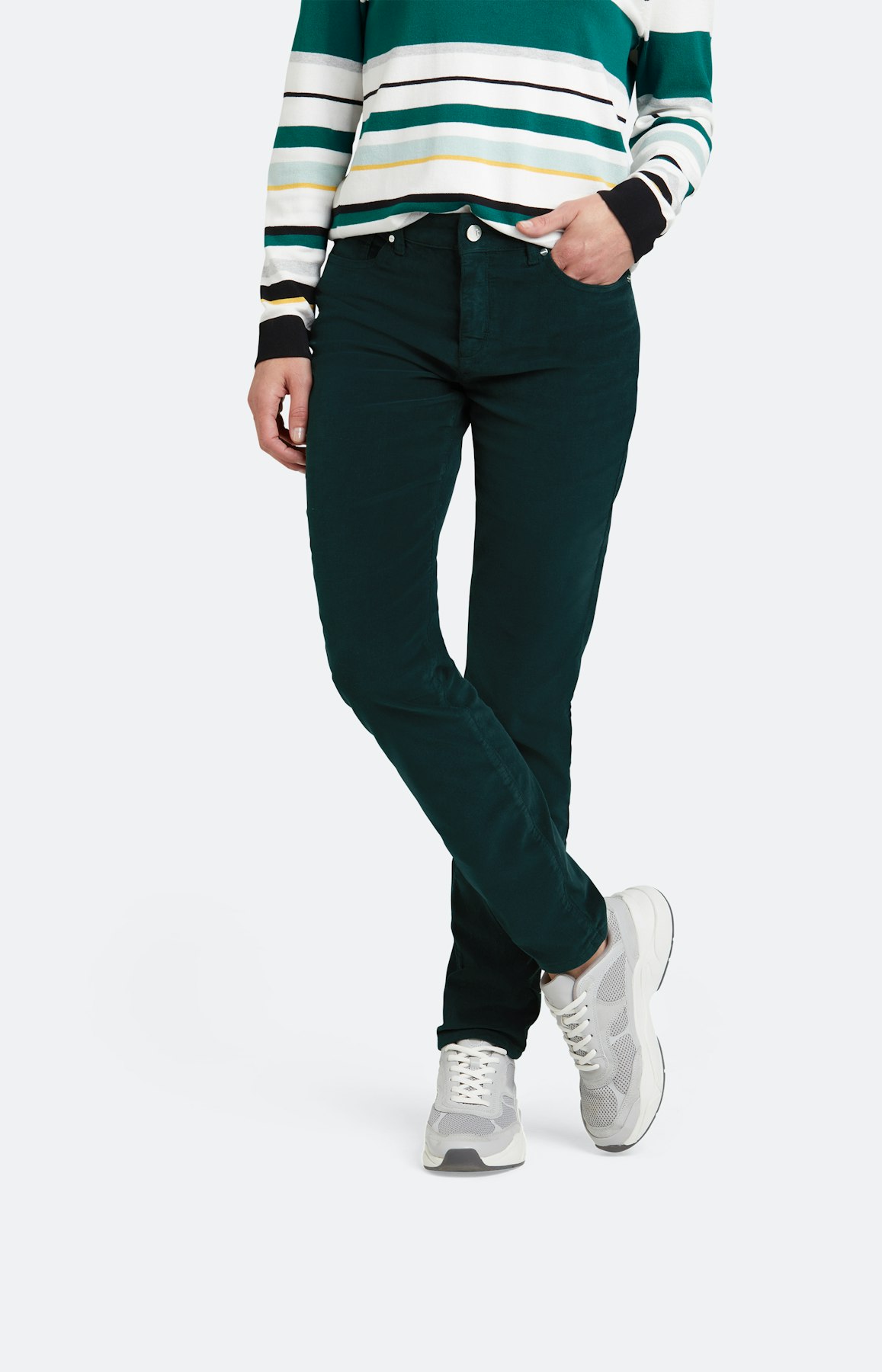 Feincordhose mit geradem Bein