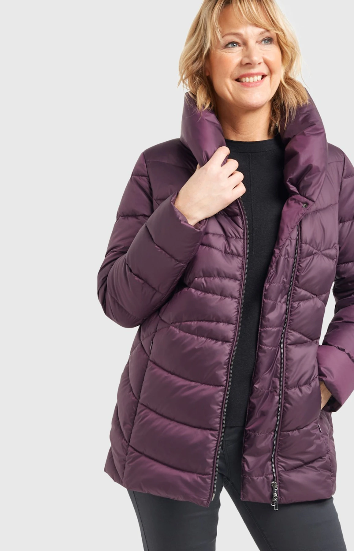 Steppjacke mit Stehkragen