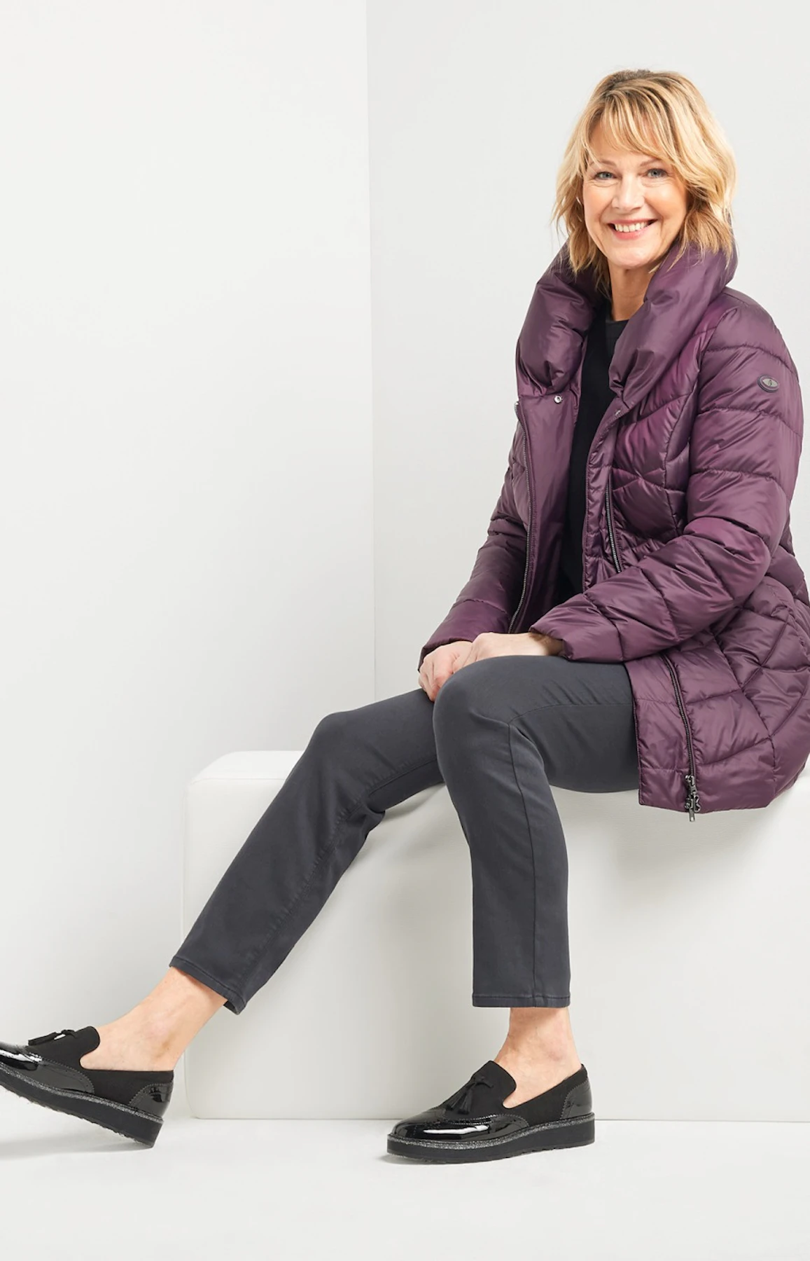 Steppjacke mit Stehkragen