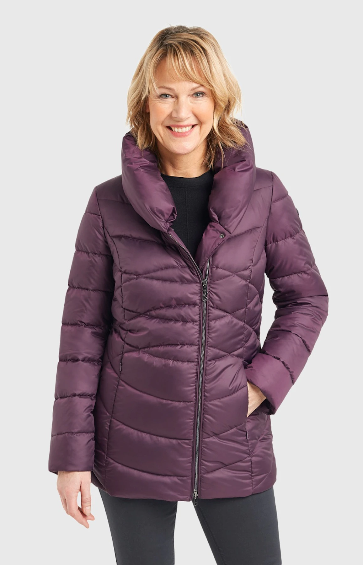 Steppjacke mit Stehkragen