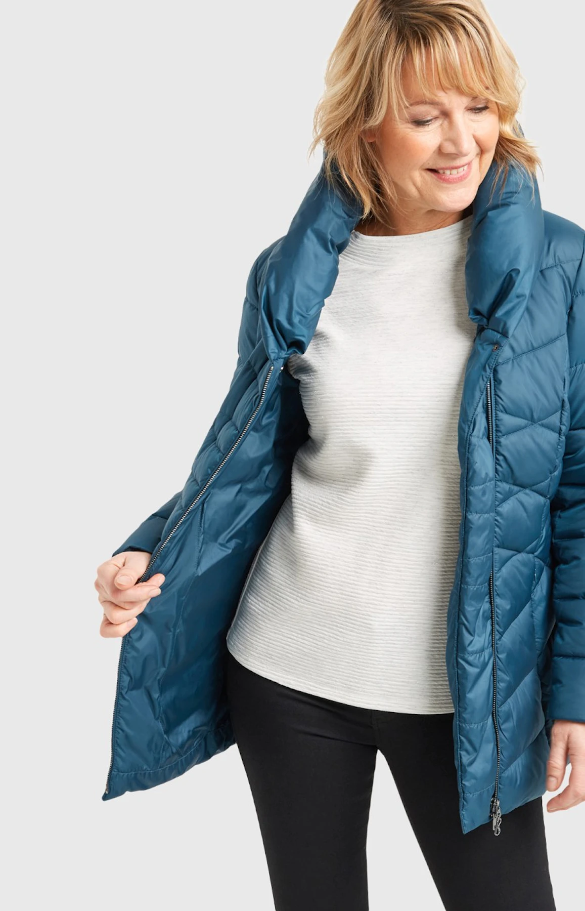 Steppjacke mit Stehkragen